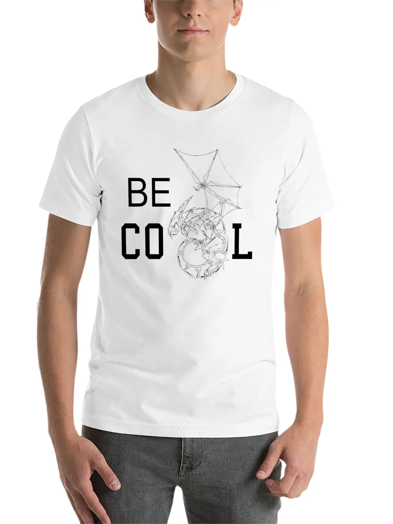 Dragon Comfortable Minimalist Graphic Tee – Summer Style Essential