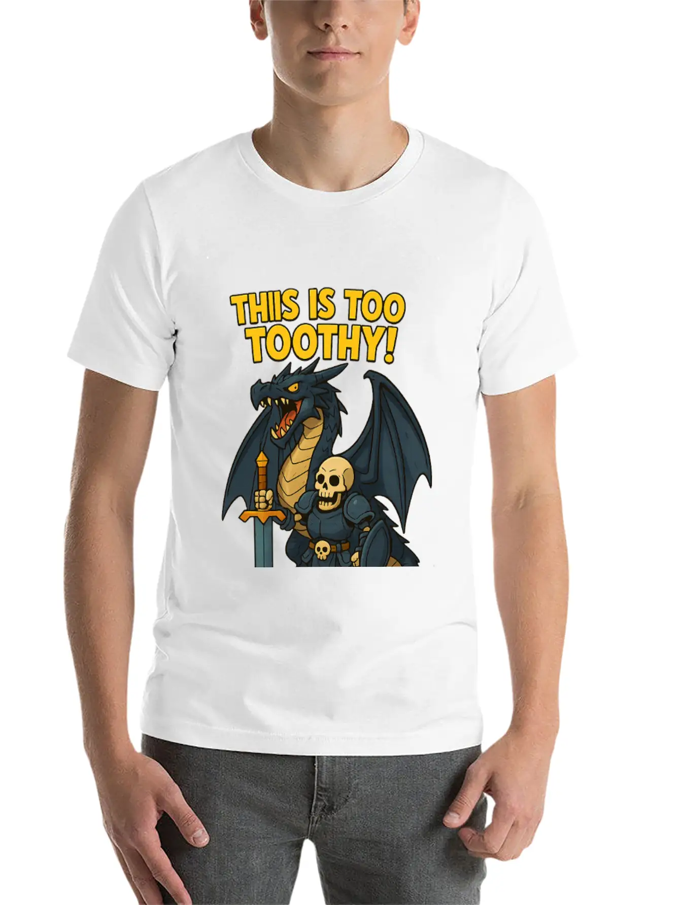 Dragon Medieval Character Stylish Everyday T-Shirt – Unisex Basic Cotton Tee