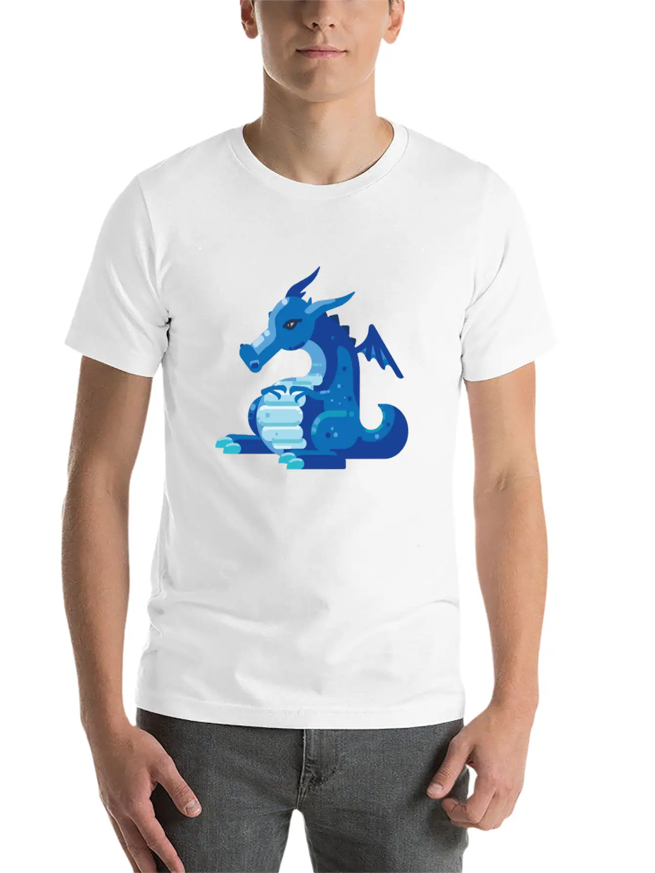 Dragon Wyvern Frost Ice Crystal Winter Fat Gift Essential Unisex Summer Tee – Soft Cotton Casual Fit