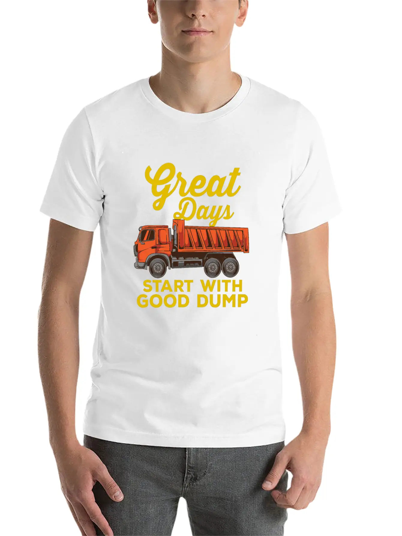 DUMP TRUCK: Good Dump Gift Basic Graphic T-Shirt – Daily Comfort In Soft Cotton