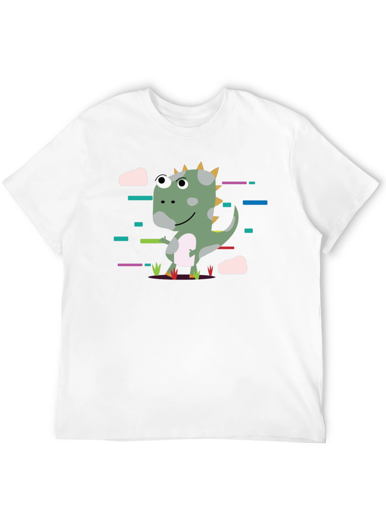 Cartoon Dinosaur Black T-Shirt