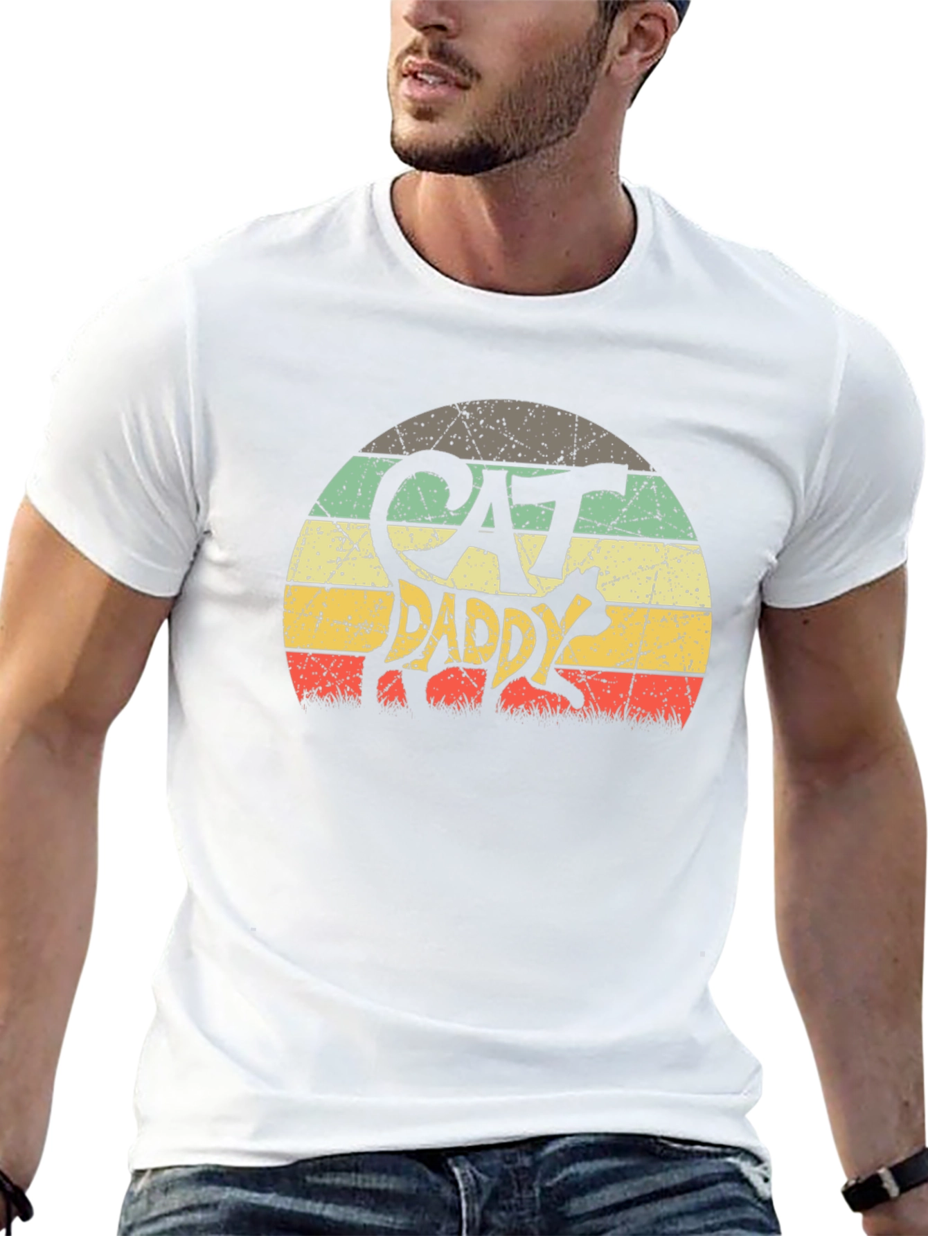 Retro Cat Daddy Graphic Tee