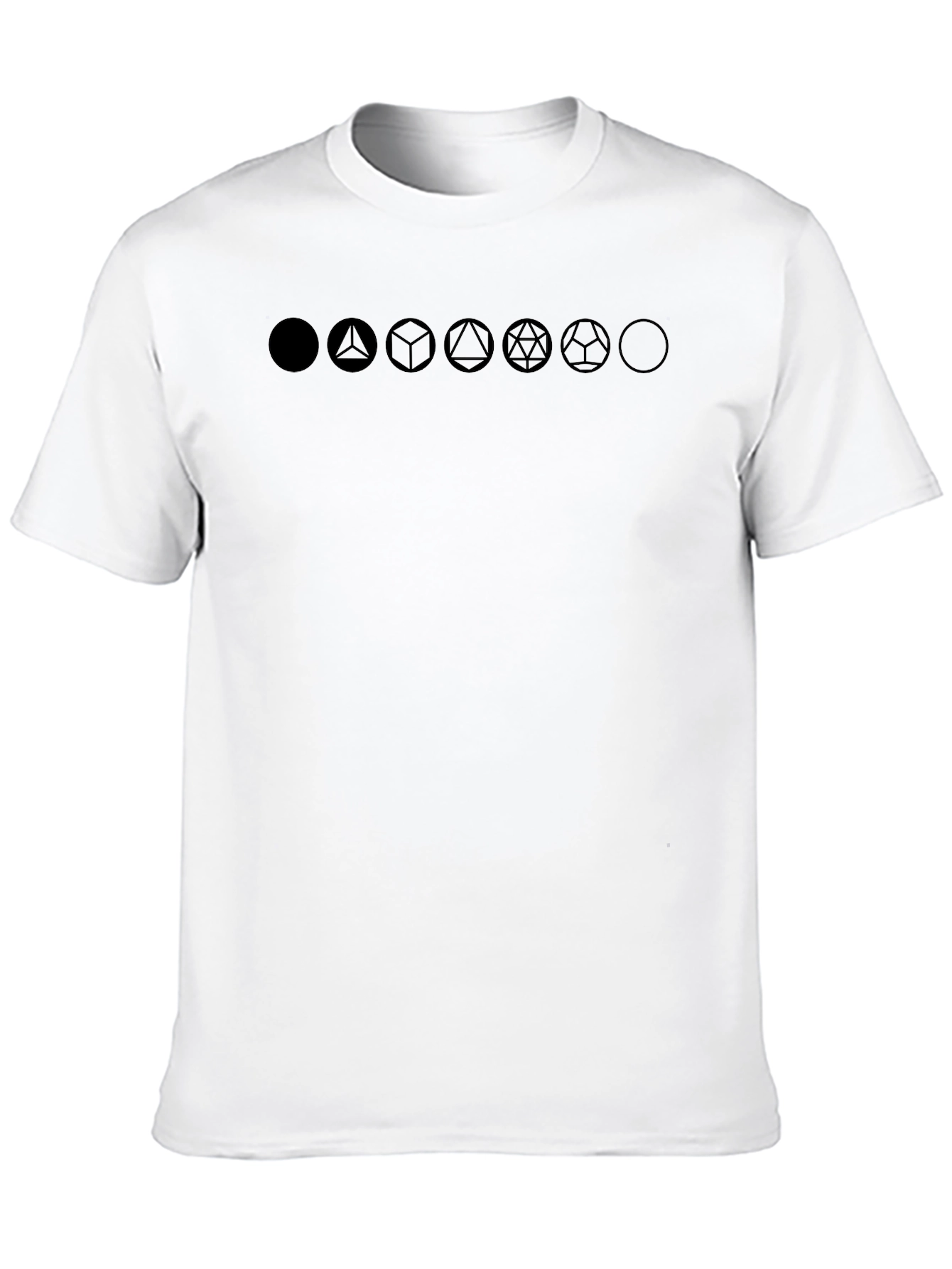 Geometric Platonic Solids Graphic T-Shirt