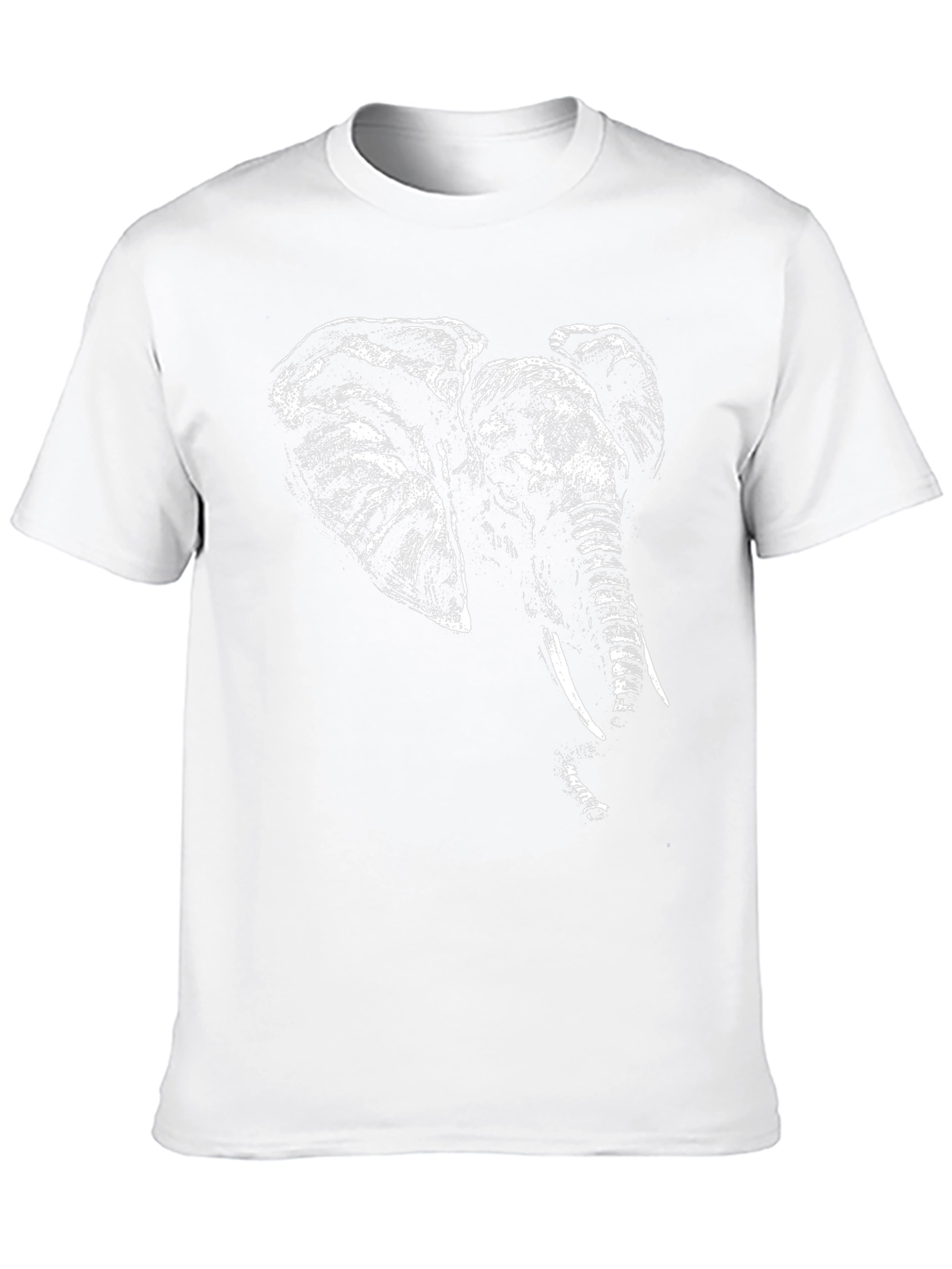 Elephant Graphic Print Black Tee