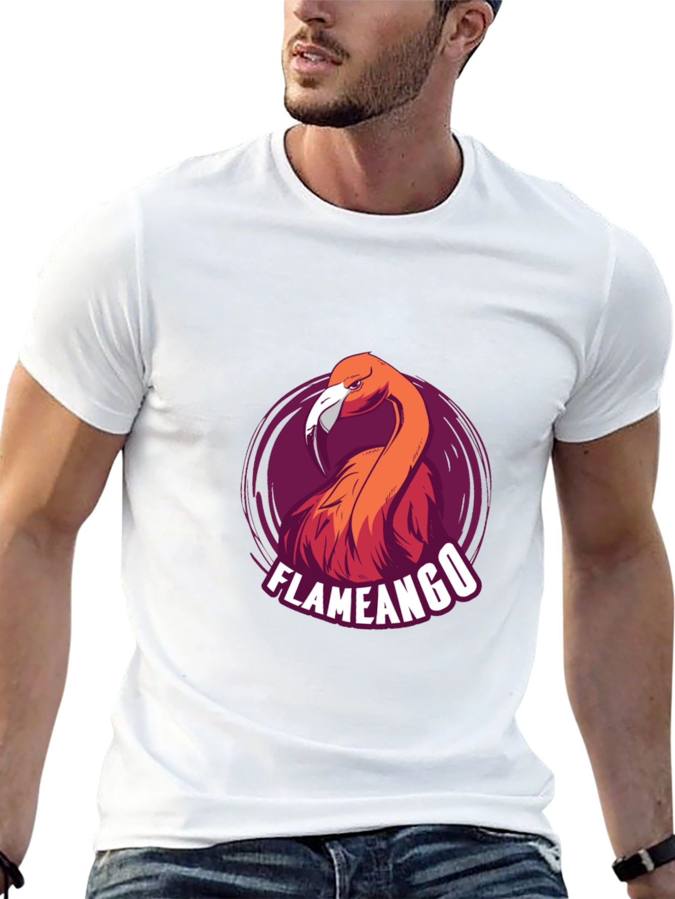 Flameango Graphic Tee - Cool Bird Design
