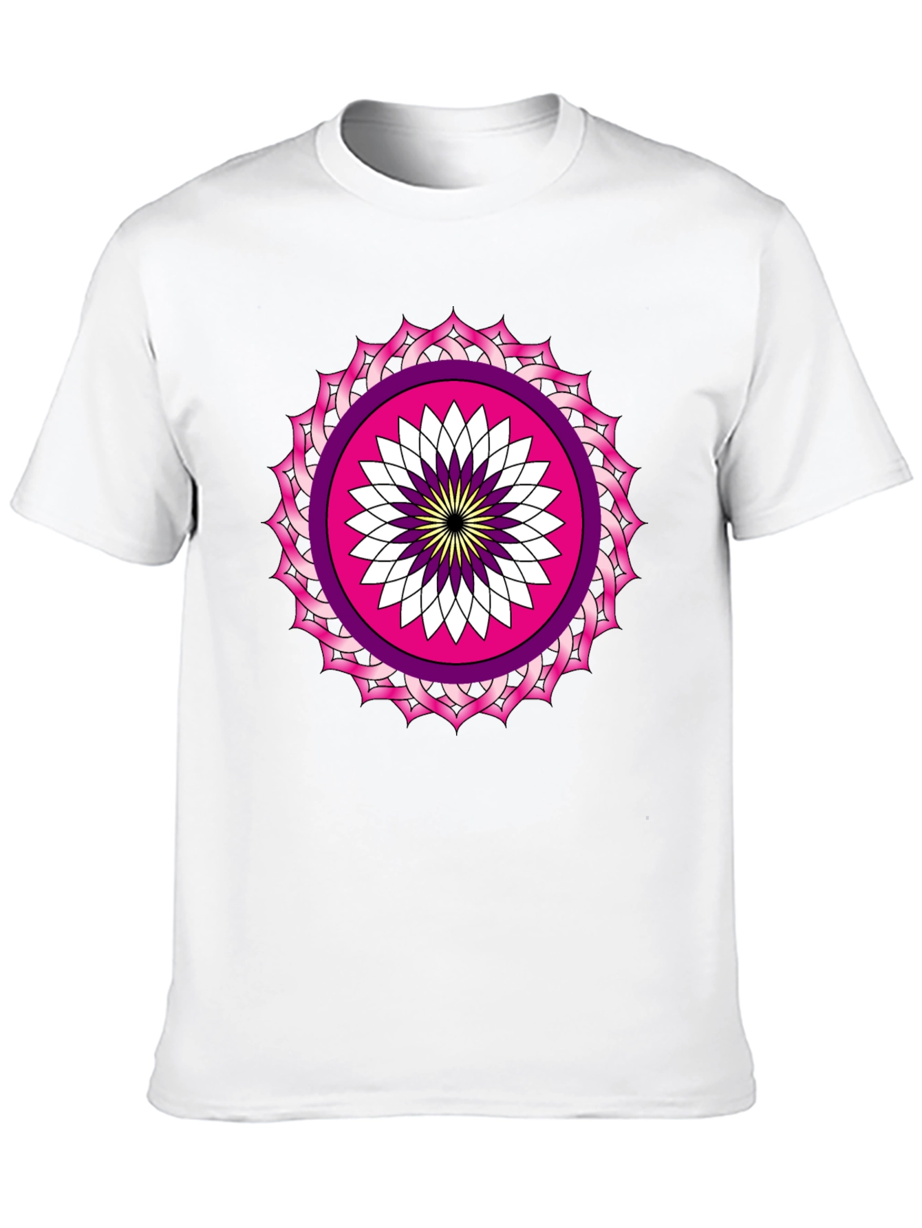 Black T-Shirt with Mandala Print