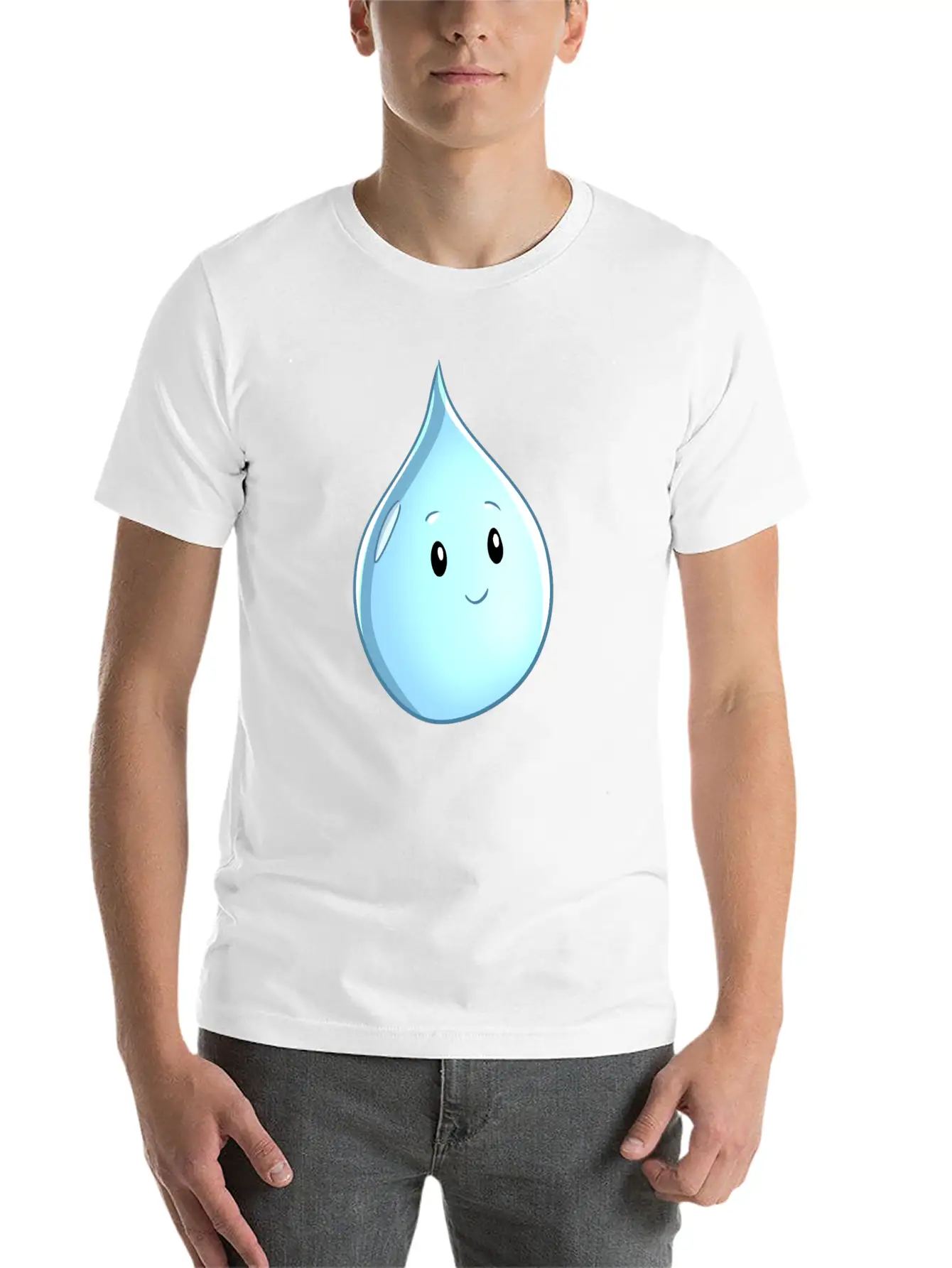 Earth Day Rain Drop Comfortable Minimalist Graphic Tee – Summer Style Essential