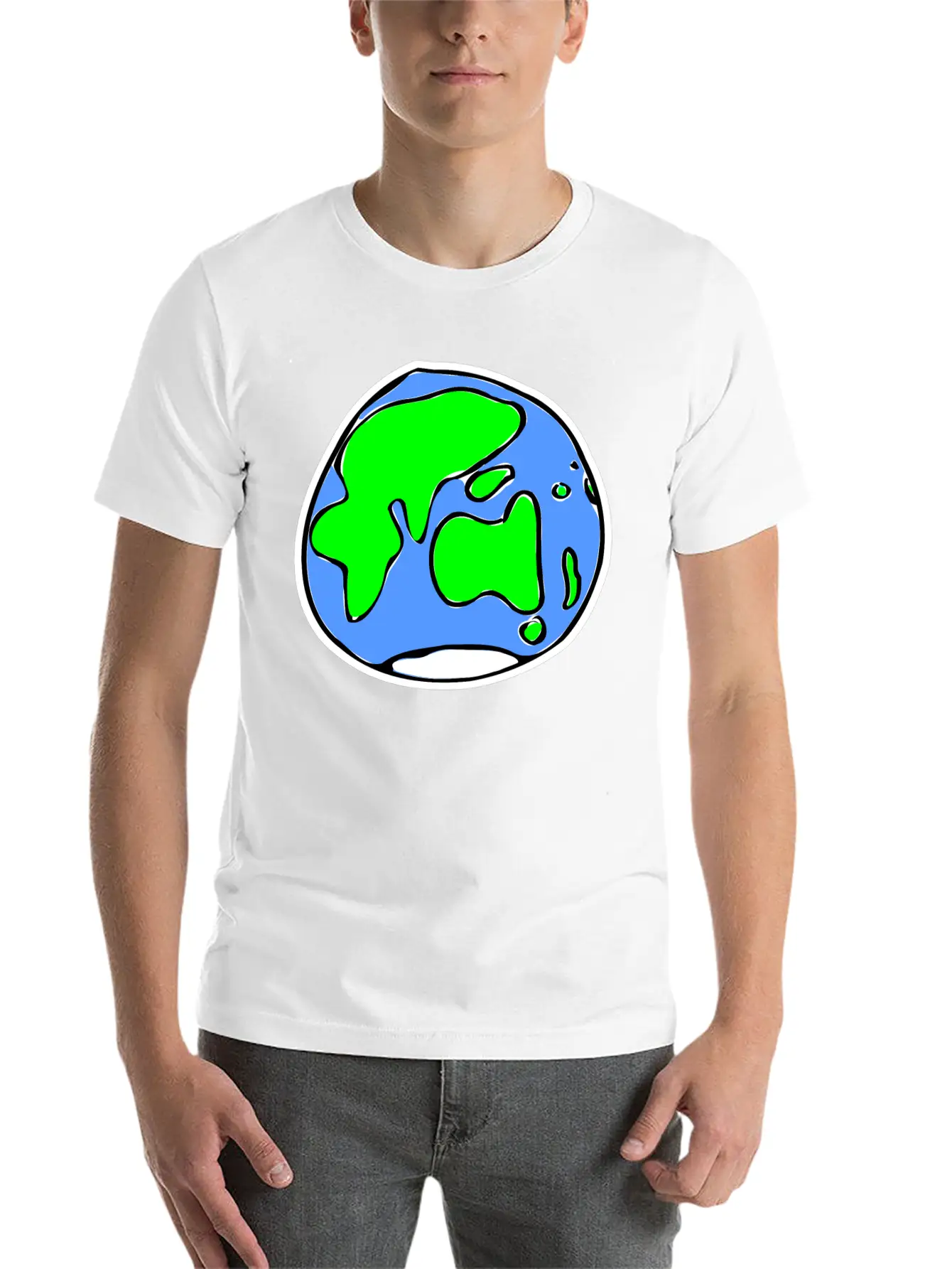 Earth Quick Sketch Timeless Short Sleeve Tee – Comfy And Minimalist Design
