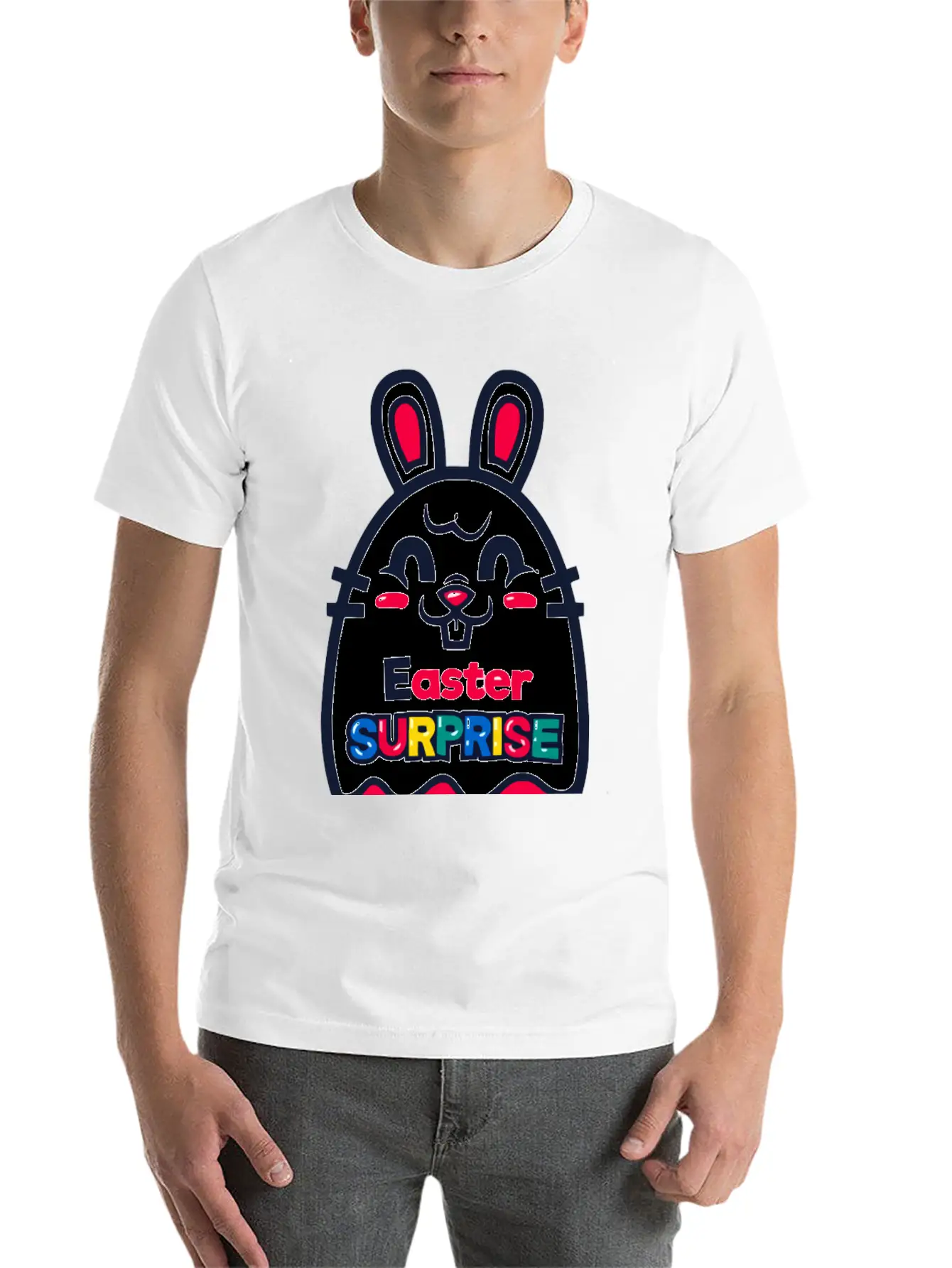 Easter Surprise Essential Unisex Summer Tee – Soft Cotton Casual Fit