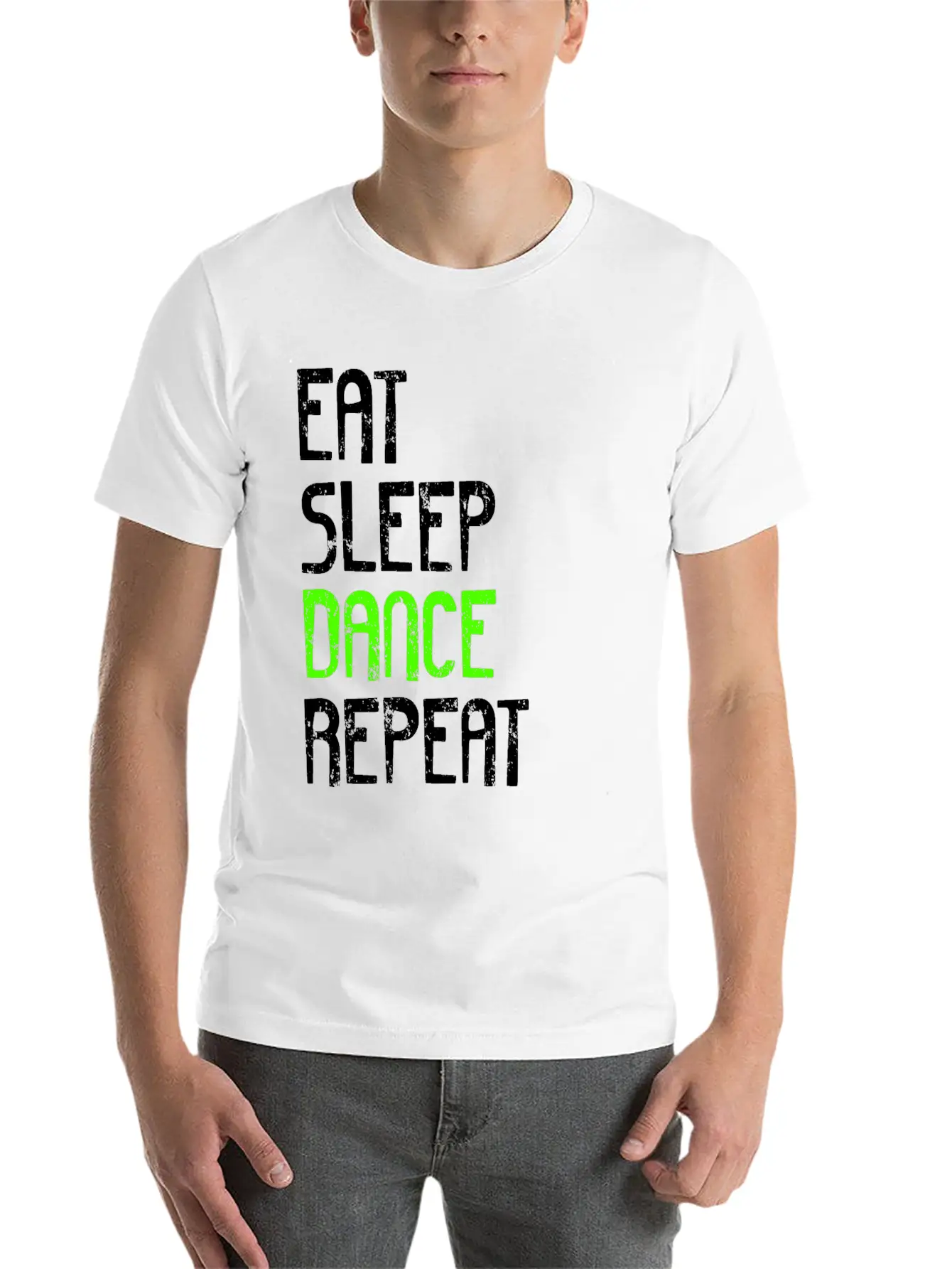 Eat Rest Dance Repeat Funny Dancer Unisex Short Sleeve Soft Cotton T-Shirt – Casual Everyday Wear