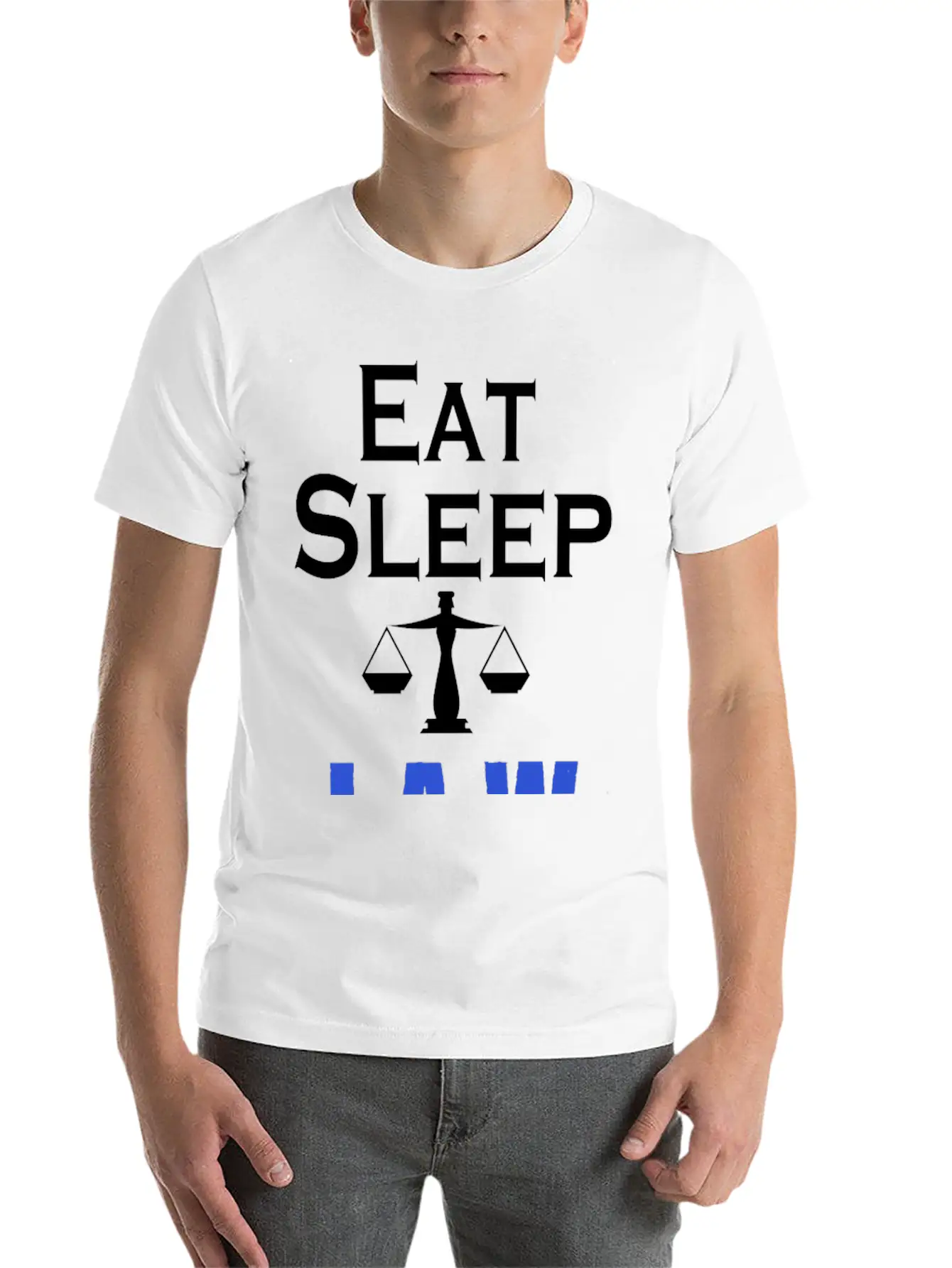 Eat Sleep Law Repeat Stylish Everyday T-Shirt – Unisex Basic Cotton Tee