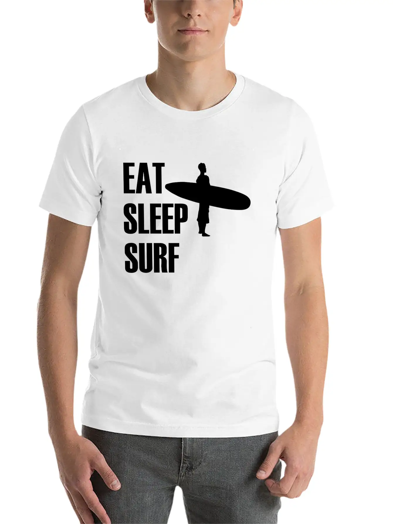 EAT SLEEP SURF2.png Essential Unisex Summer Tee – Soft Cotton Casual Fit