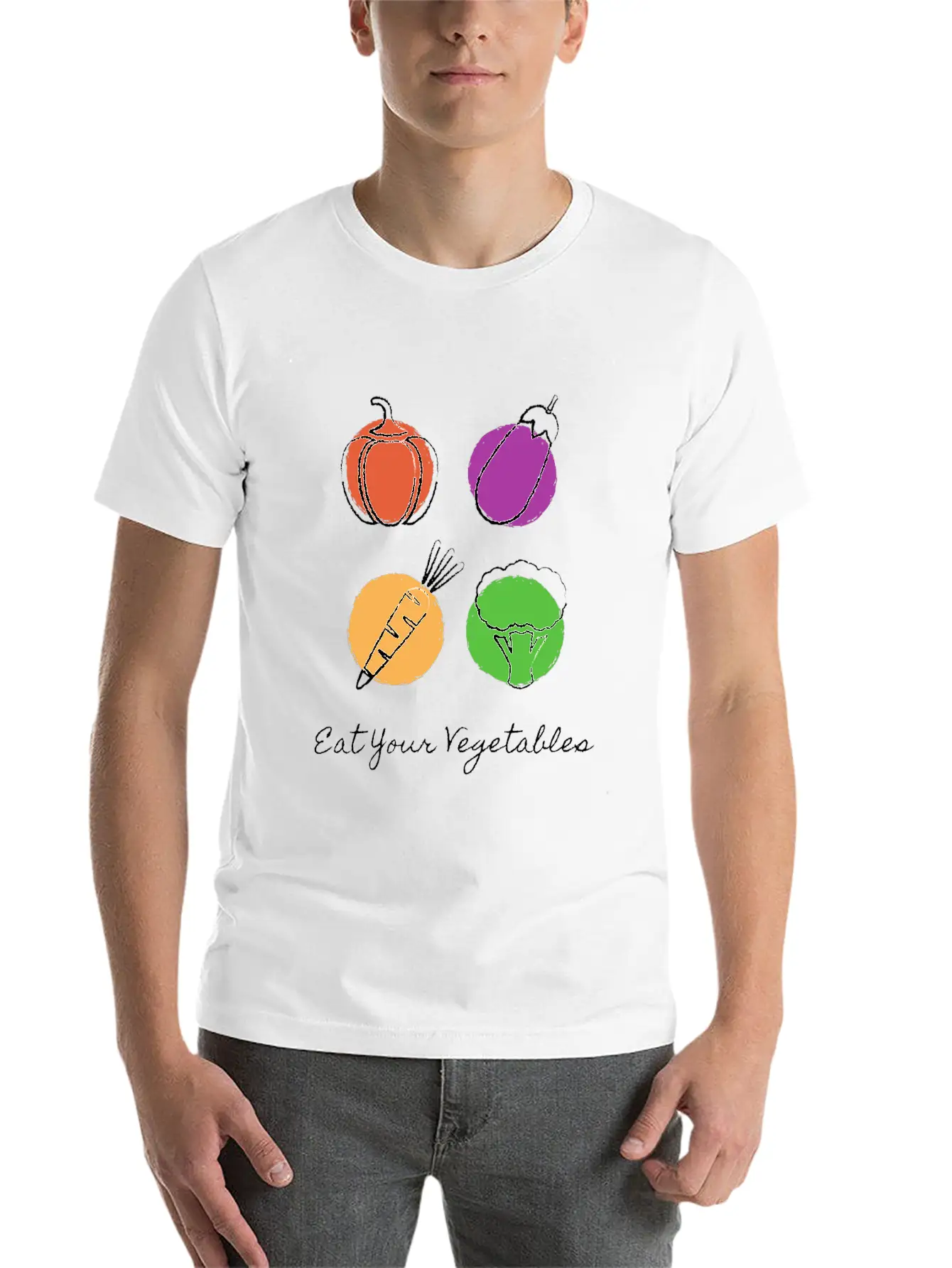 Eat Your Vegetables Stylish Everyday T-Shirt – Unisex Basic Cotton Tee