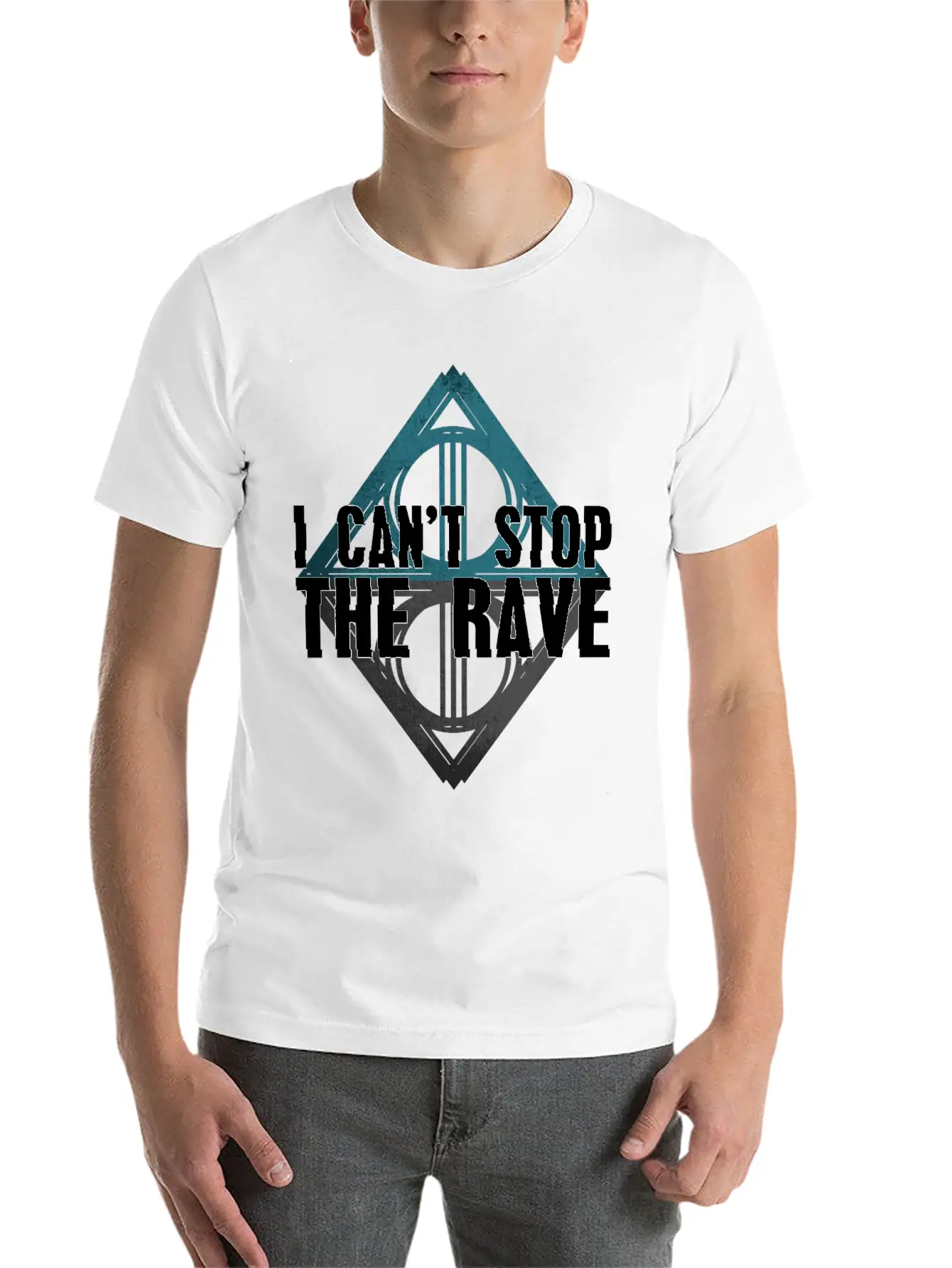 EDM Techno Rave Festival I Can Not Stop The Rave Timeless Short Sleeve Tee – Comfy And Minimalist Design