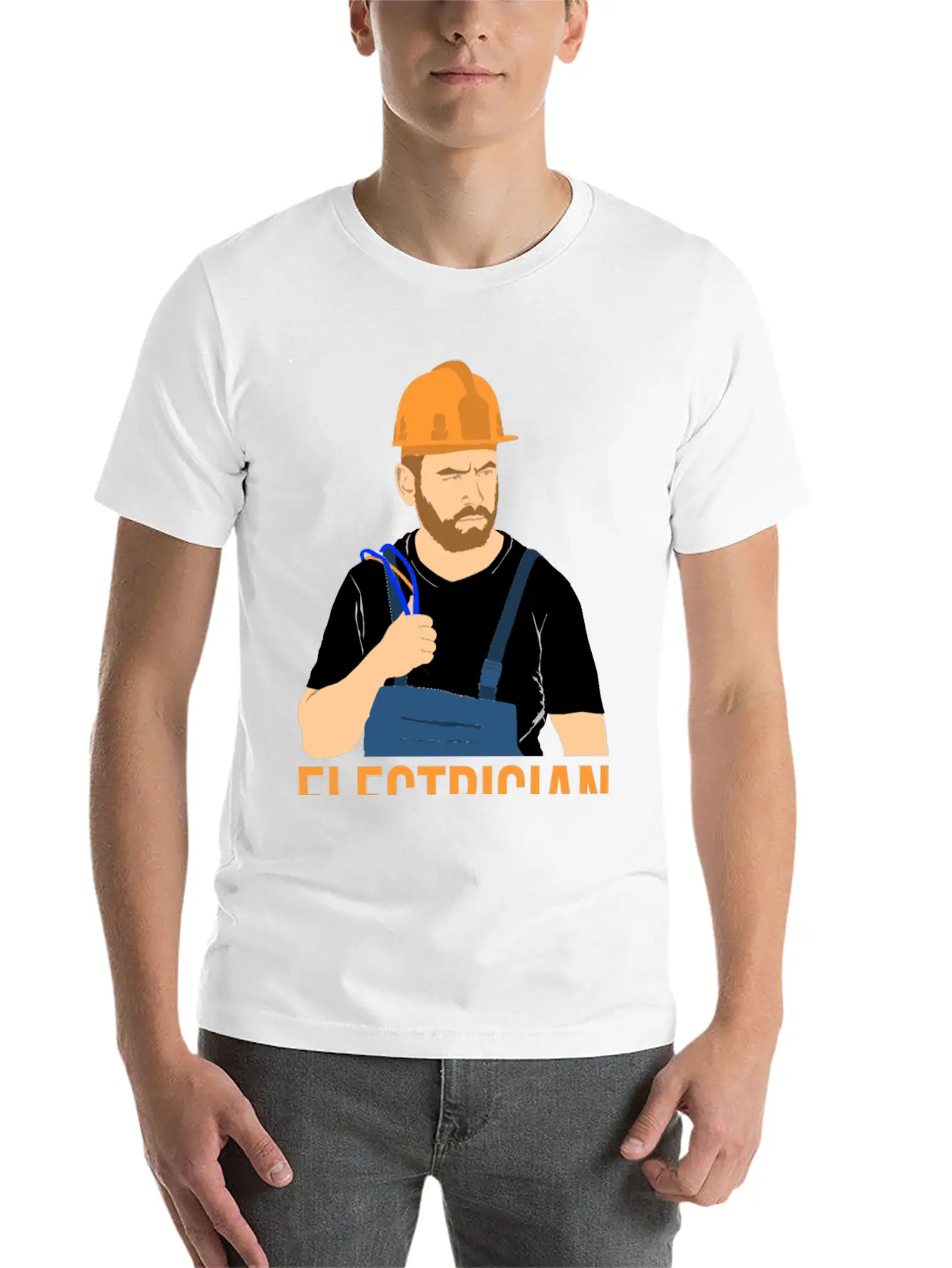 Electrician King Of Trades Funny T Shirt Tee Gift Unisex Short Sleeve Soft Cotton T-Shirt – Casual Everyday Wear