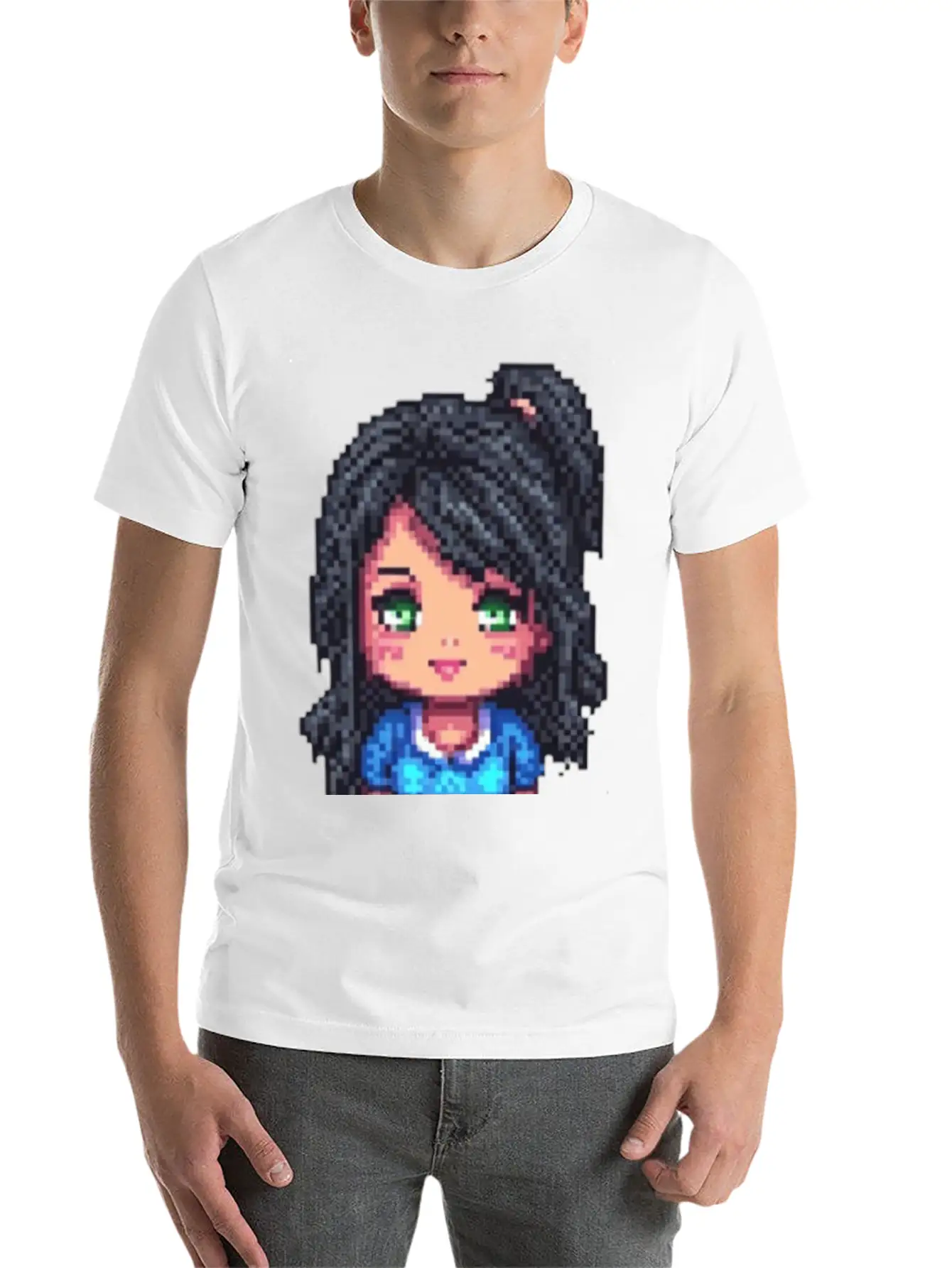 Emerald-Eyed Cutie Unisex Short Sleeve Soft Cotton T-Shirt – Casual Everyday Wear