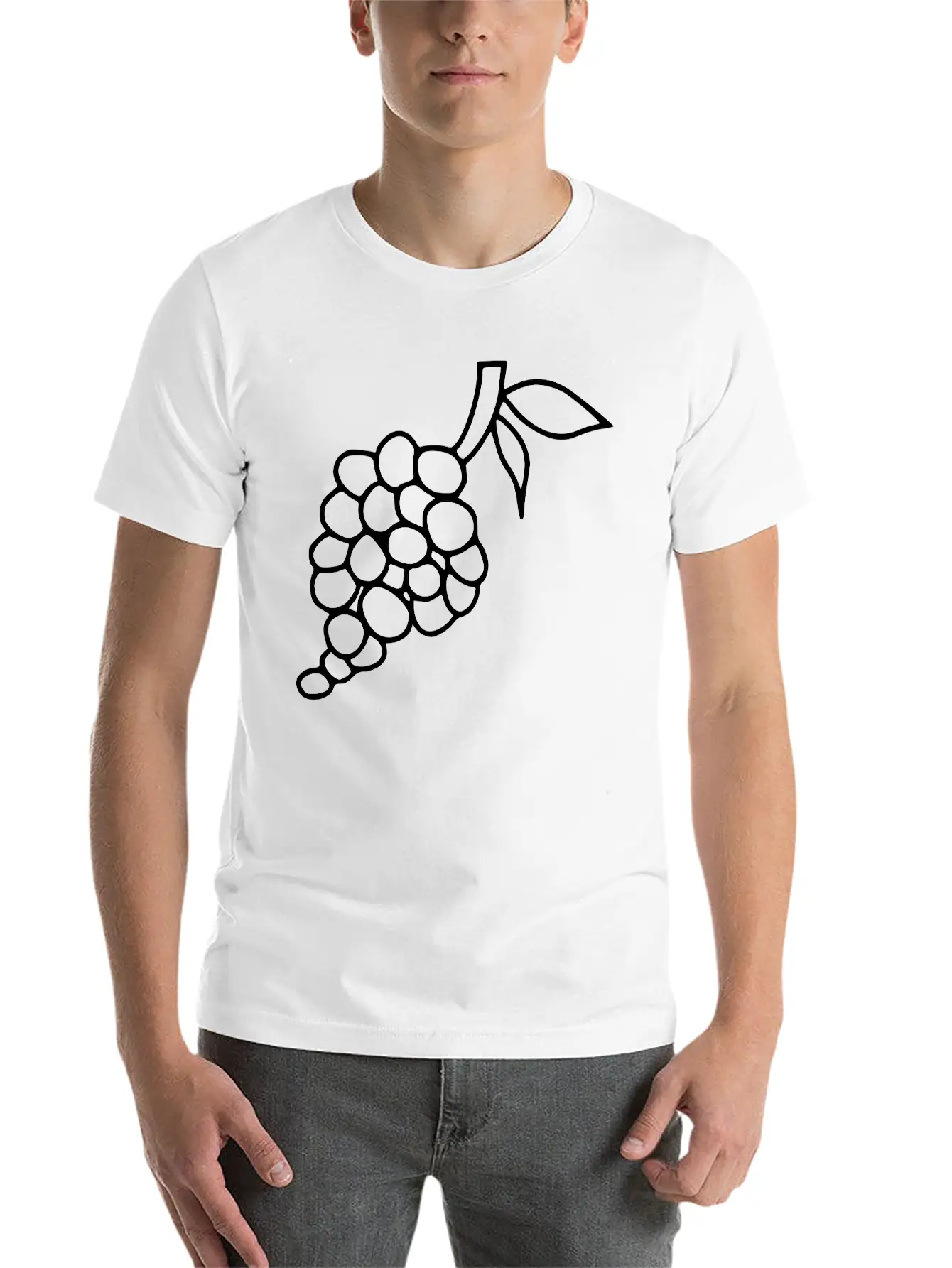 Emojis Sketch Grape Comfortable Minimalist Graphic Tee – Summer Style Essential