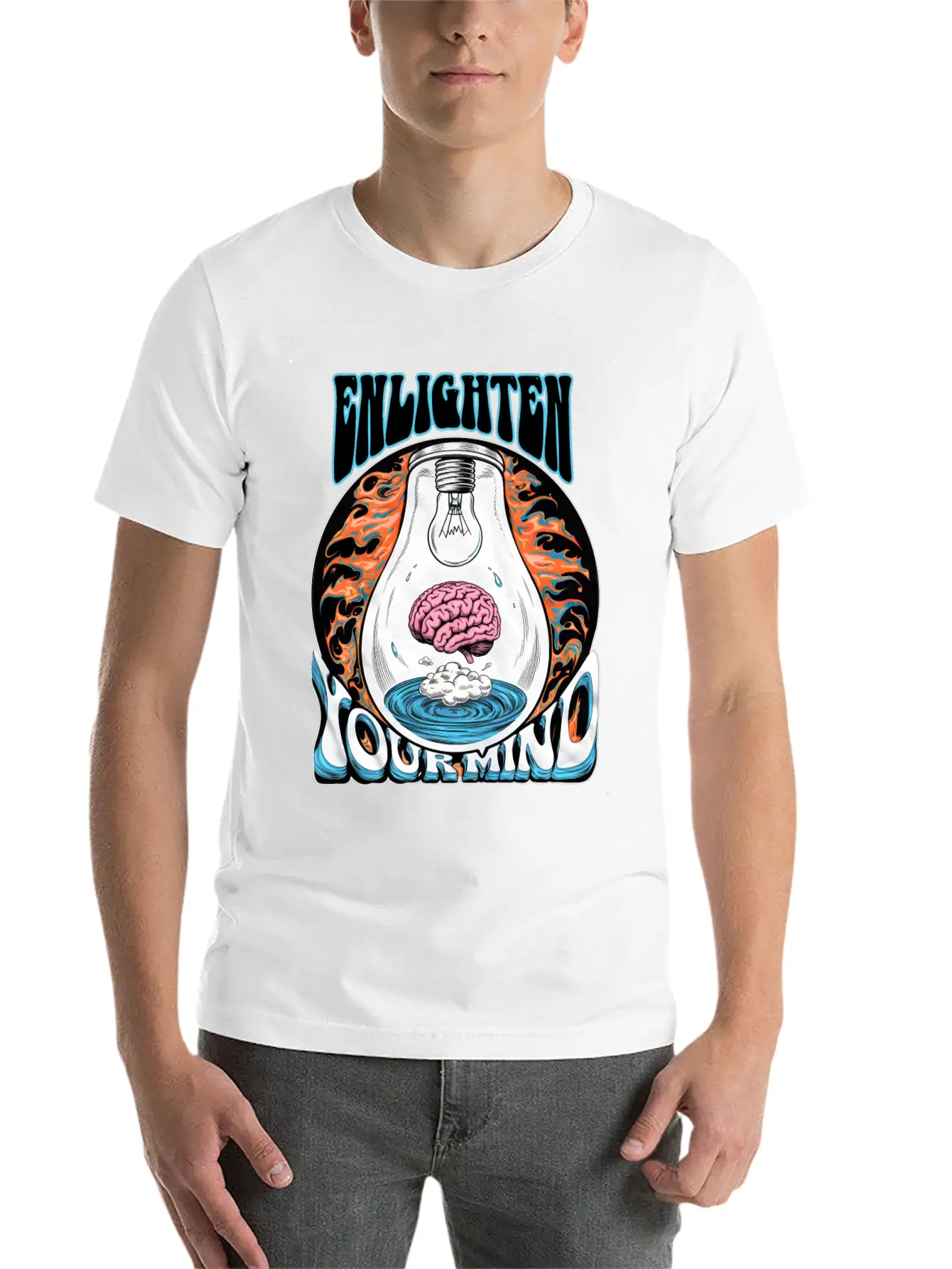 Enlighten Your Mind Basic Graphic T-Shirt – Daily Comfort In Soft Cotton