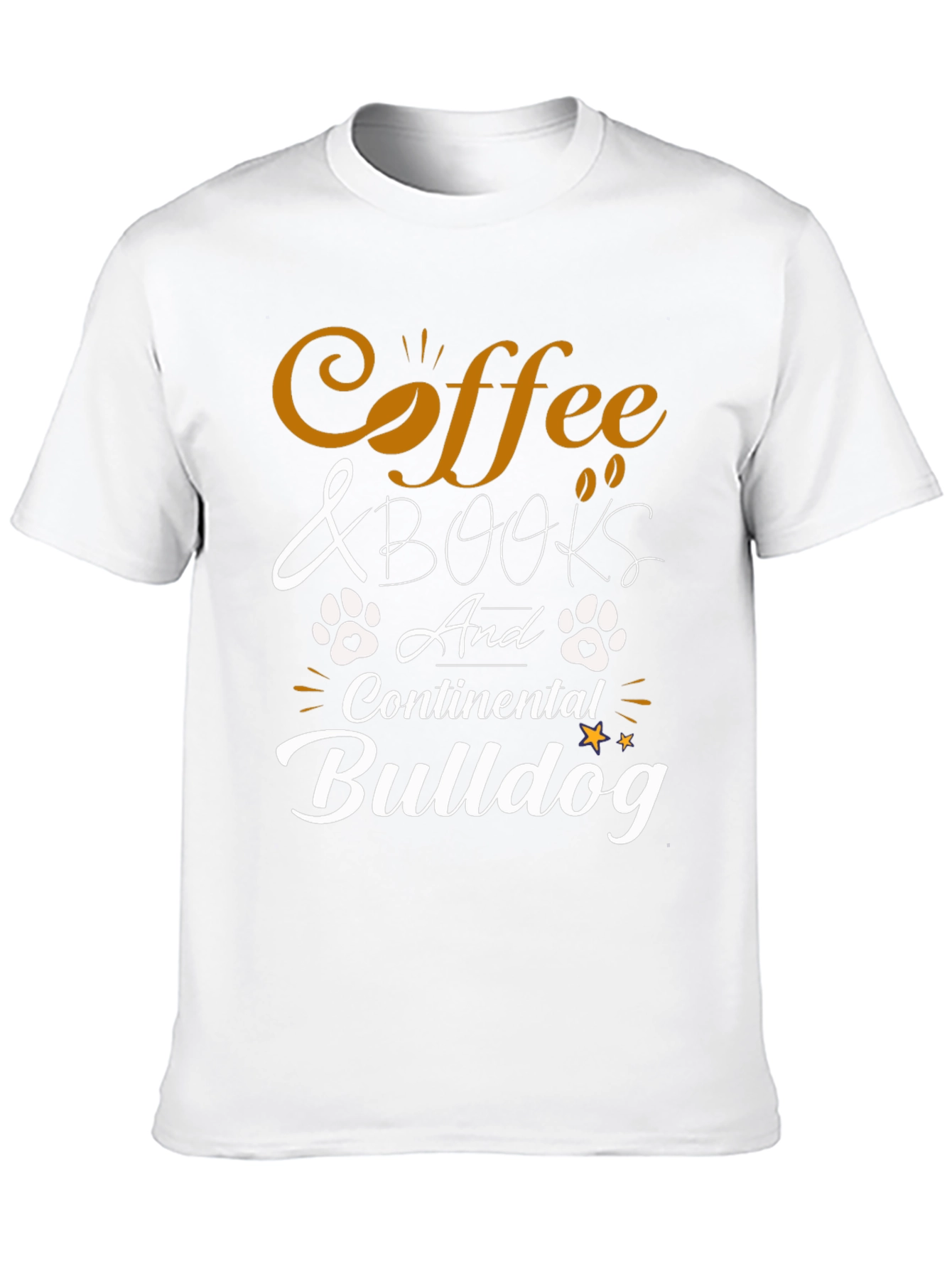 Coffee & Books Continental Bulldog T-Shirt