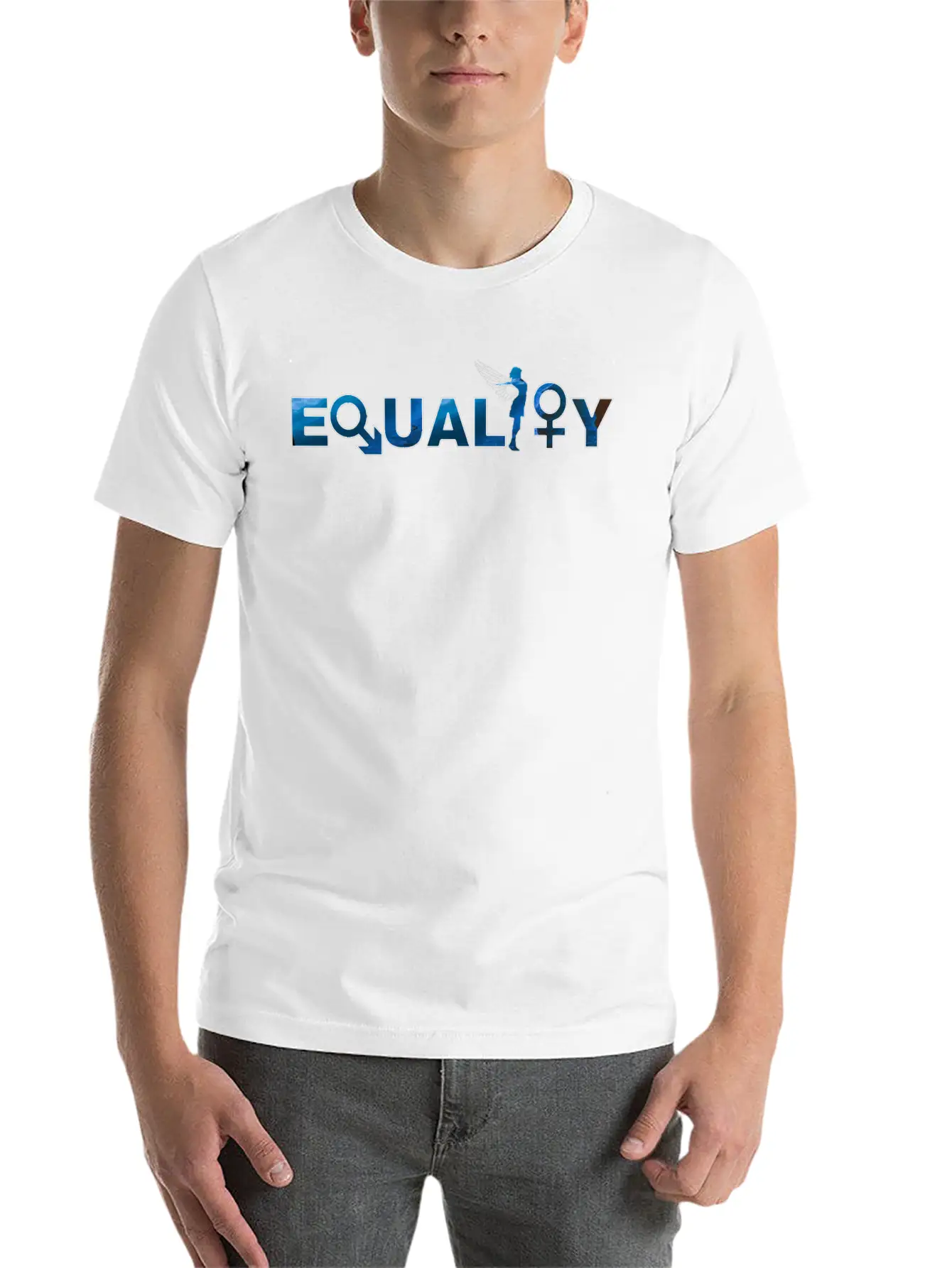 Equality For All Design Unisex Short Sleeve Soft Cotton T-Shirt – Casual Everyday Wear