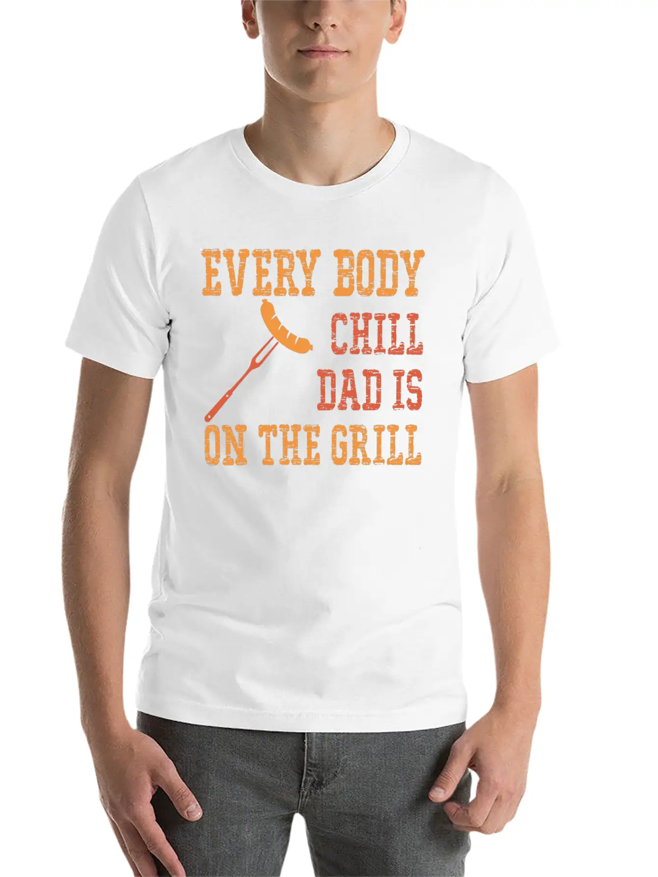 Every Body Chill Dad Is On The Grill Comfortable Minimalist Graphic Tee – Summer Style Essential