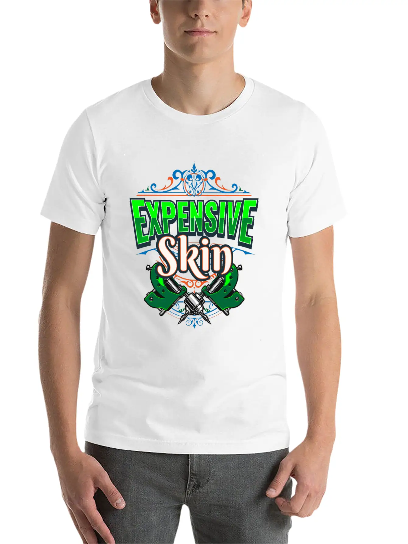 Expensive Skin Tattoo Tattooed Stylish Everyday T-Shirt – Unisex Basic Cotton Tee