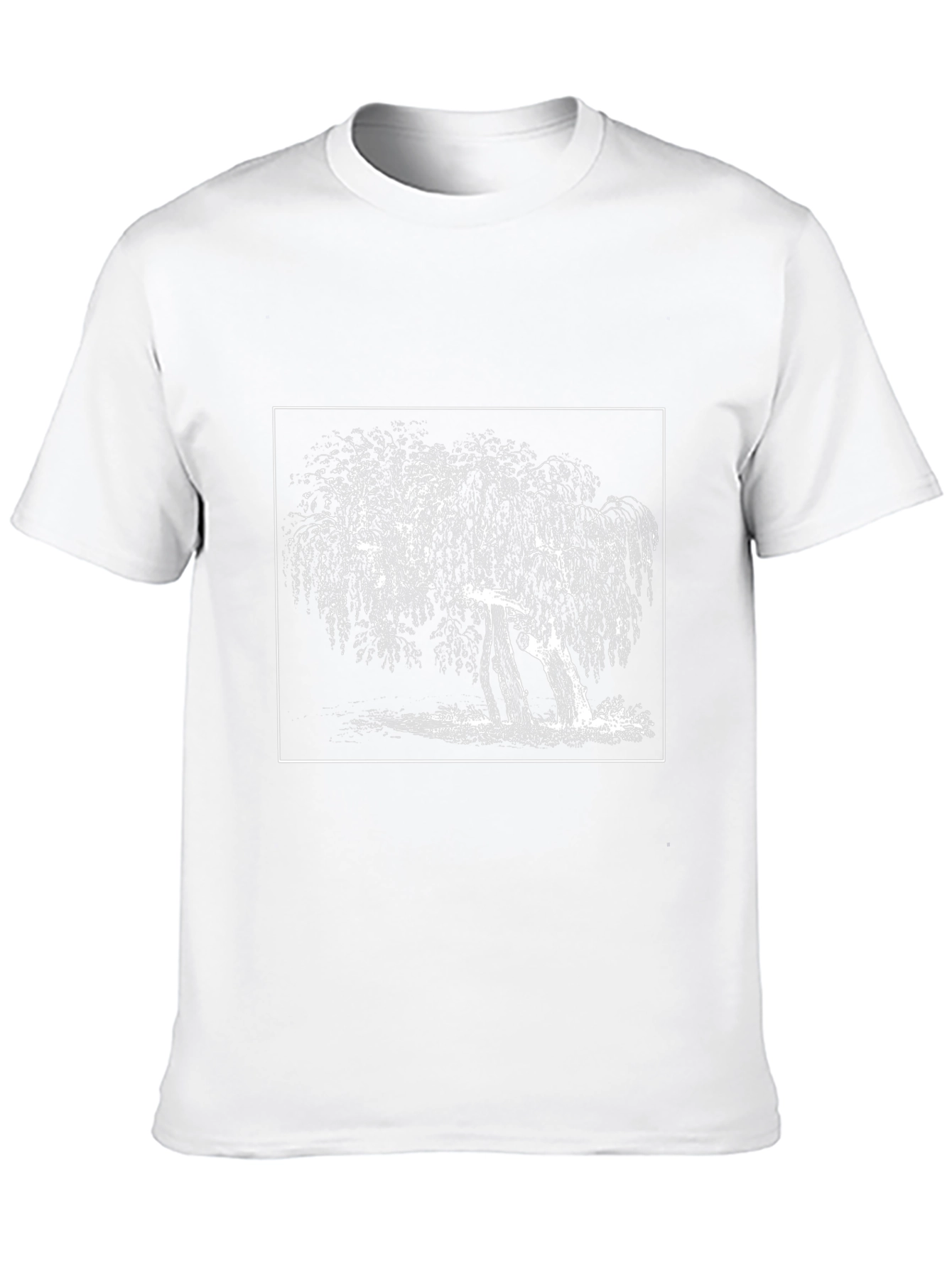 Willow Tree Graphic Tee - Black Cotton Blend Shirt