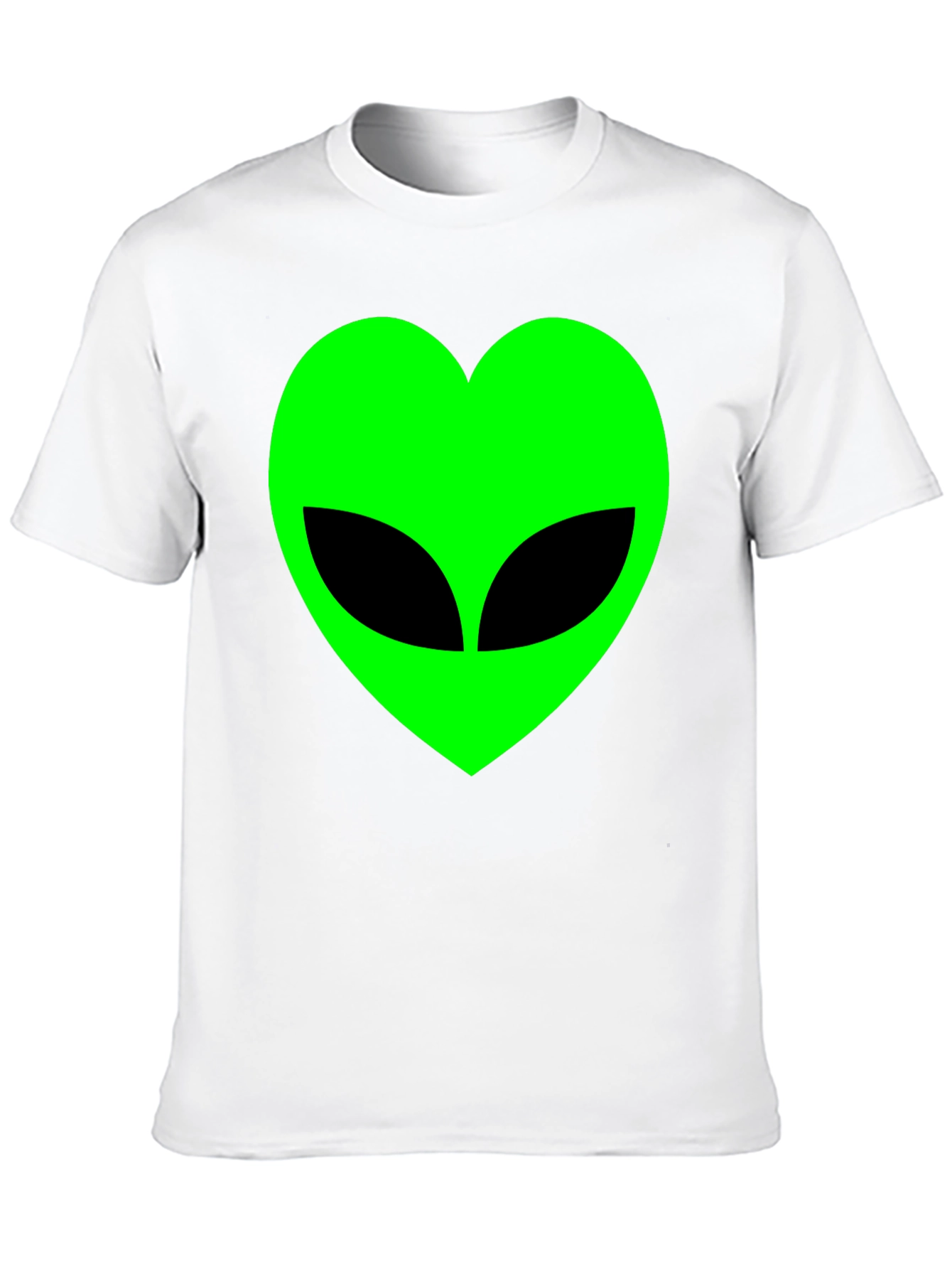 Alien Heart Graphic T-Shirt - Black Cotton Tee