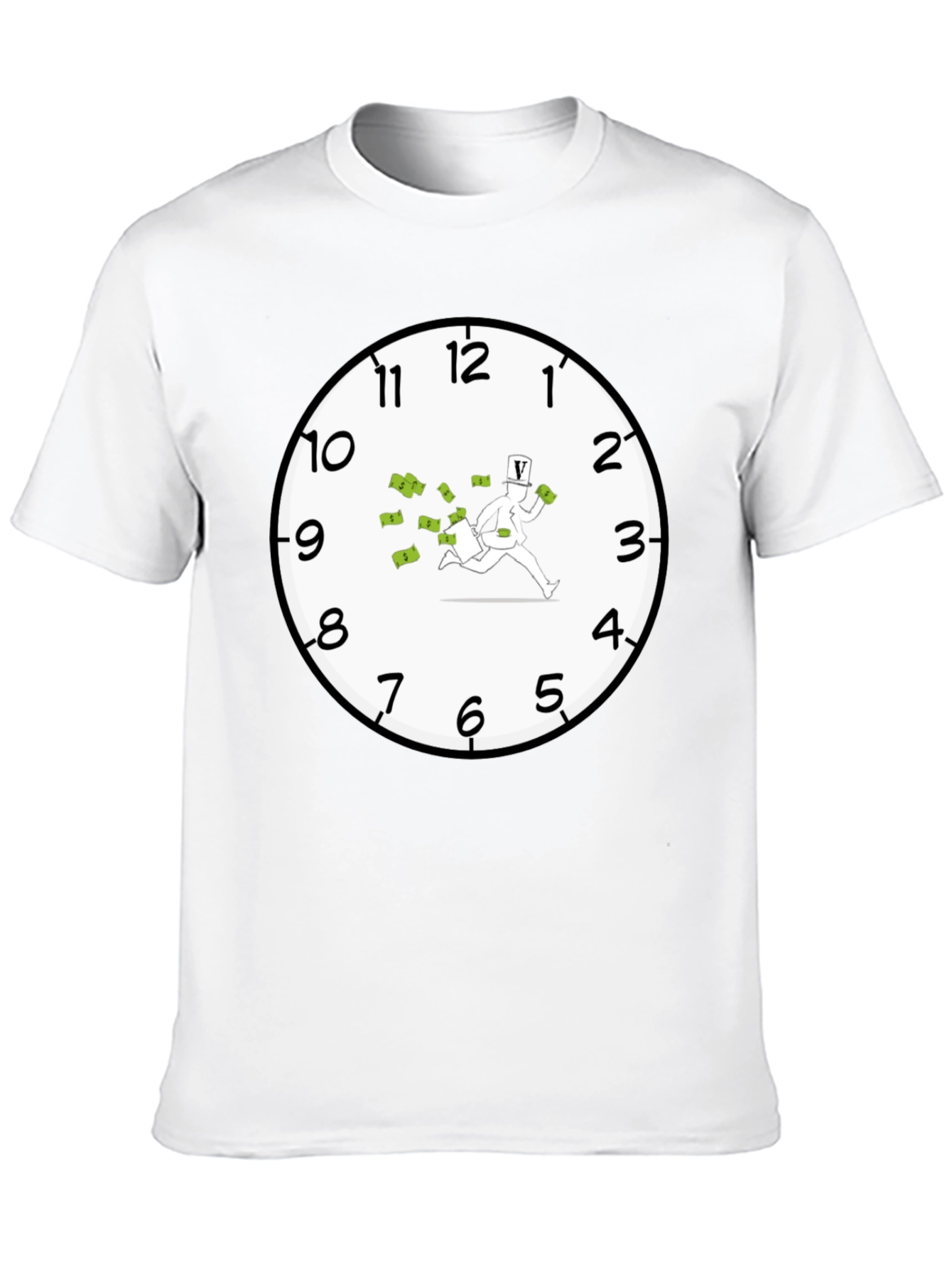Time is Money Graphic Tee - Black Cotton T-Shirt