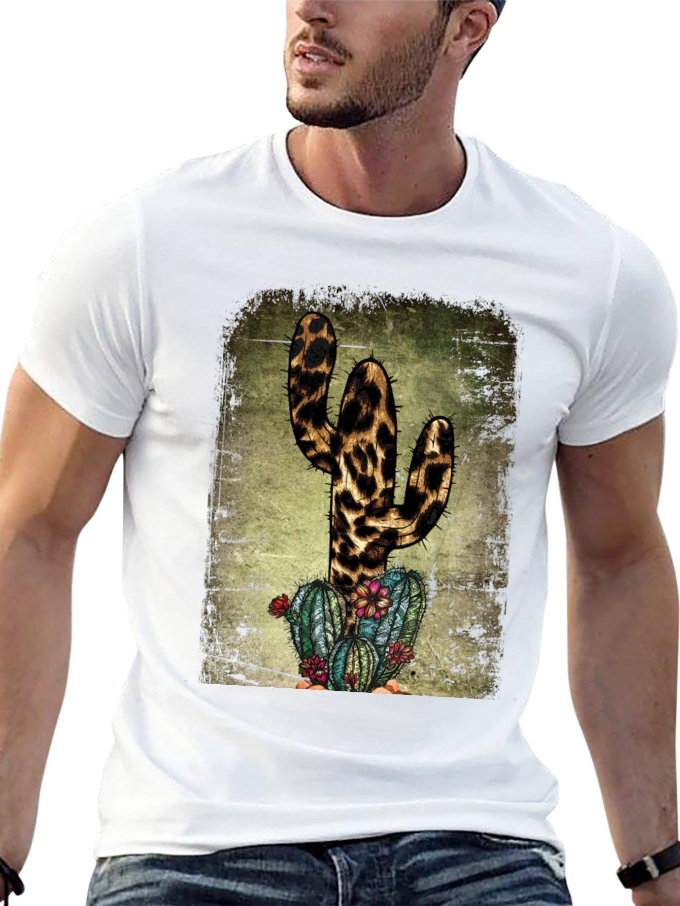 Leopard Cactus Graphic Tee