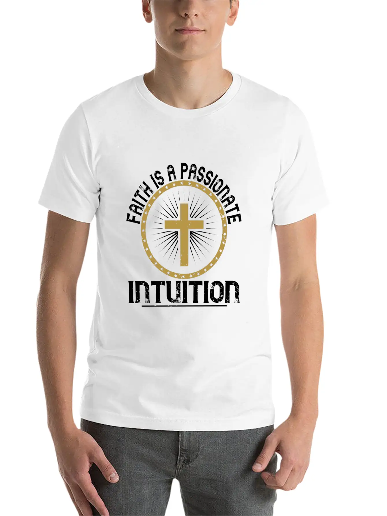 Faith Is A Passionate Intuition Comfortable Minimalist Graphic Tee – Summer Style Essential