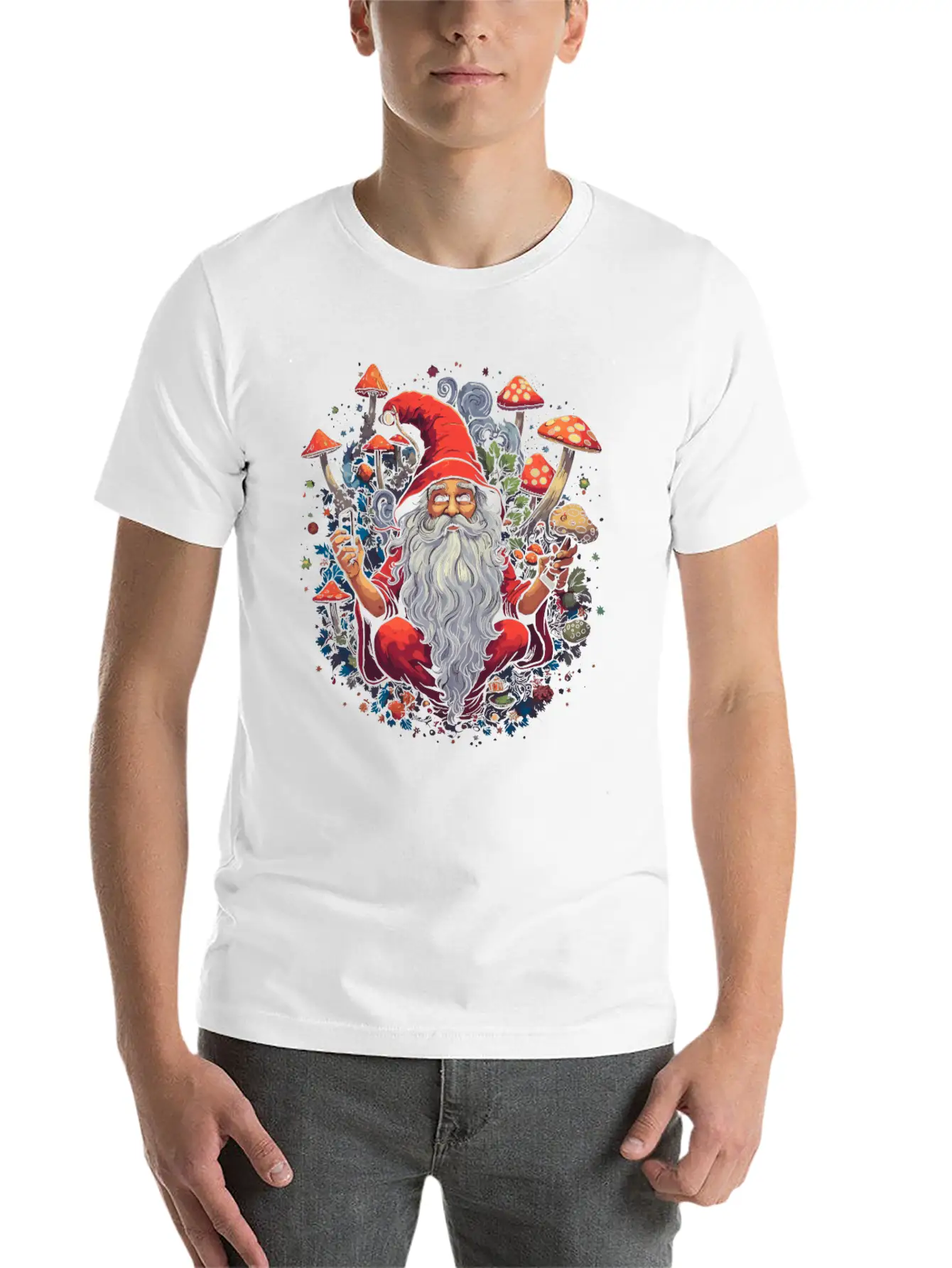 Fantasy Mushroom | Forest | Nature | Goa Festival Timeless Short Sleeve Tee – Comfy And Minimalist Design