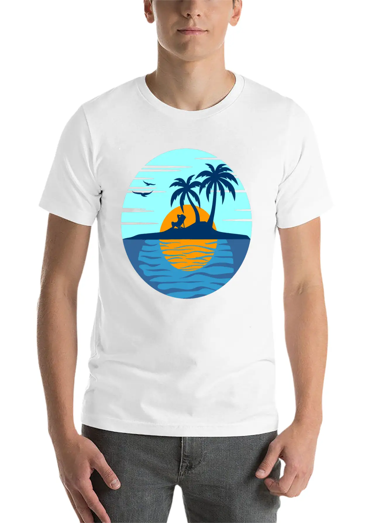 Feeling The Summer Comfortable Minimalist Graphic Tee – Summer Style Essential