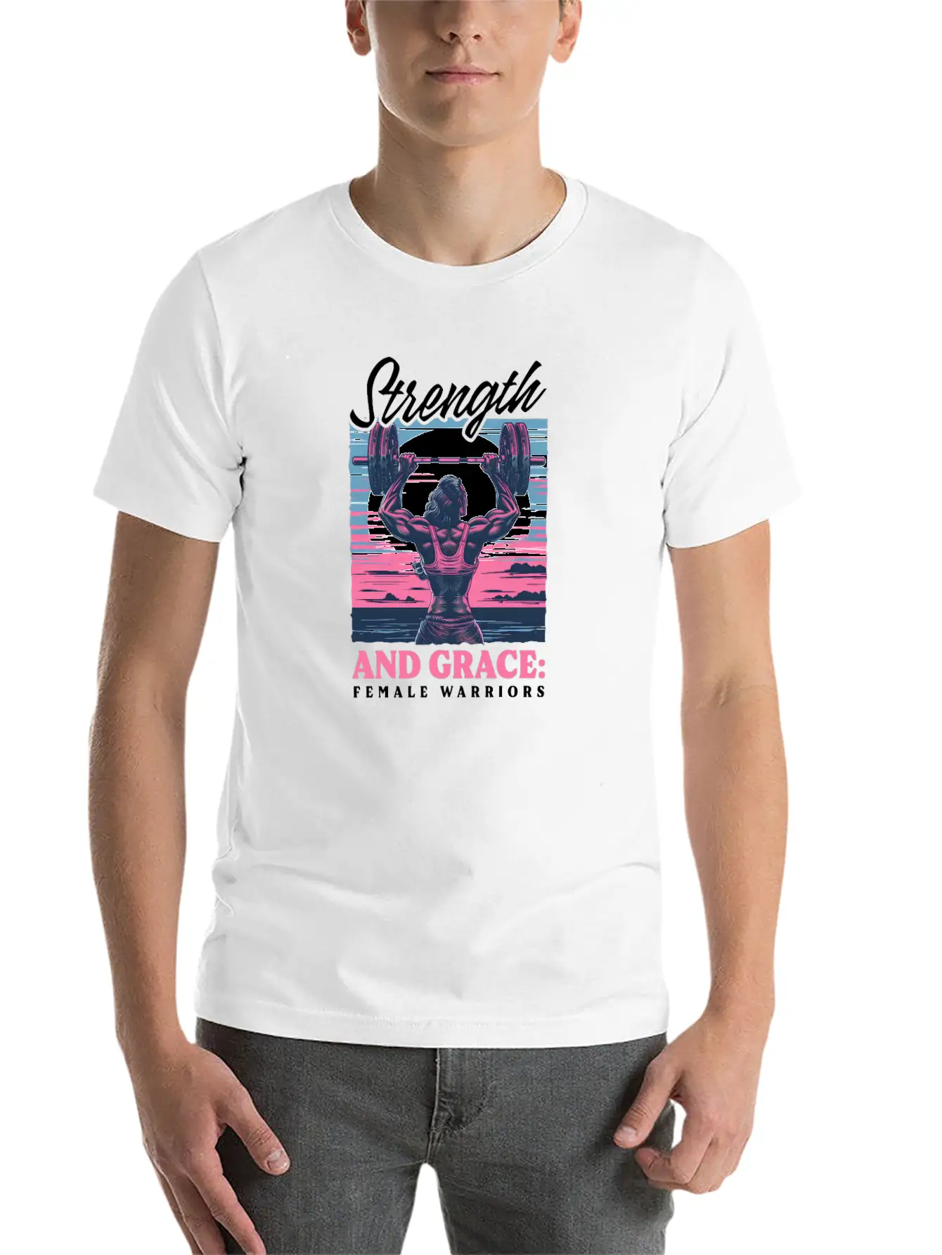 Female Bodybuilder Strength Grace Female Warriors Unisex Casual T-Shirt – Clean Design For Daily Comfort