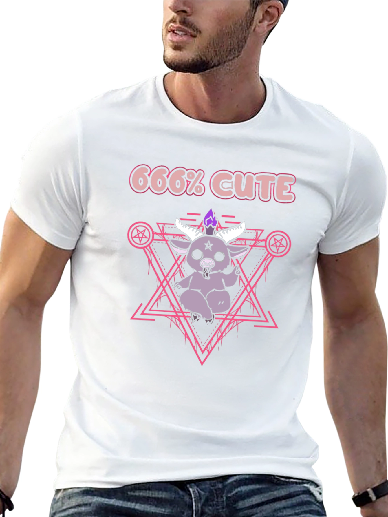 666% Cute Kawaii Satanic Goat T-Shirt