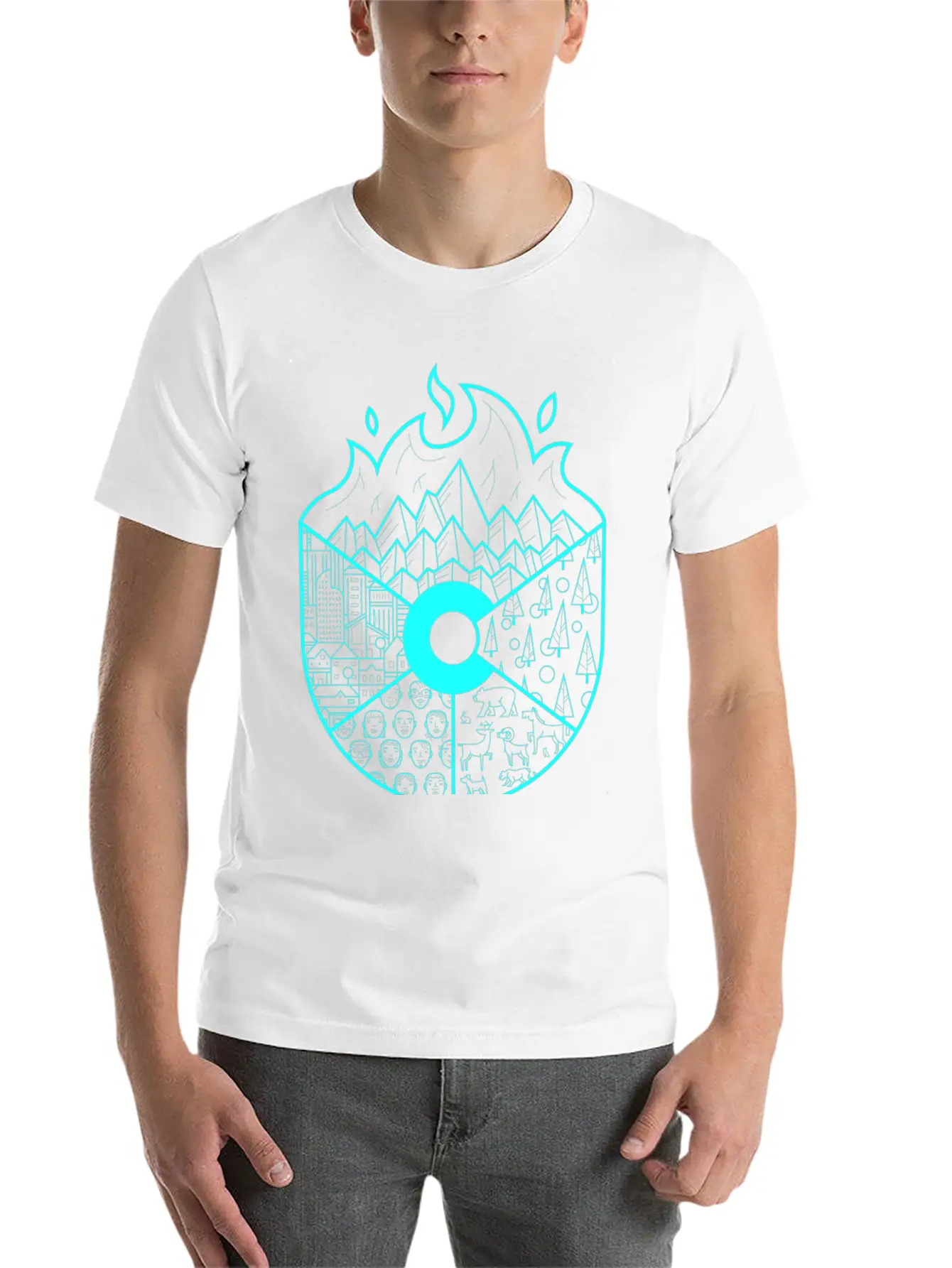 Fire Unisex Short Sleeve Soft Cotton T-Shirt – Casual Everyday Wear