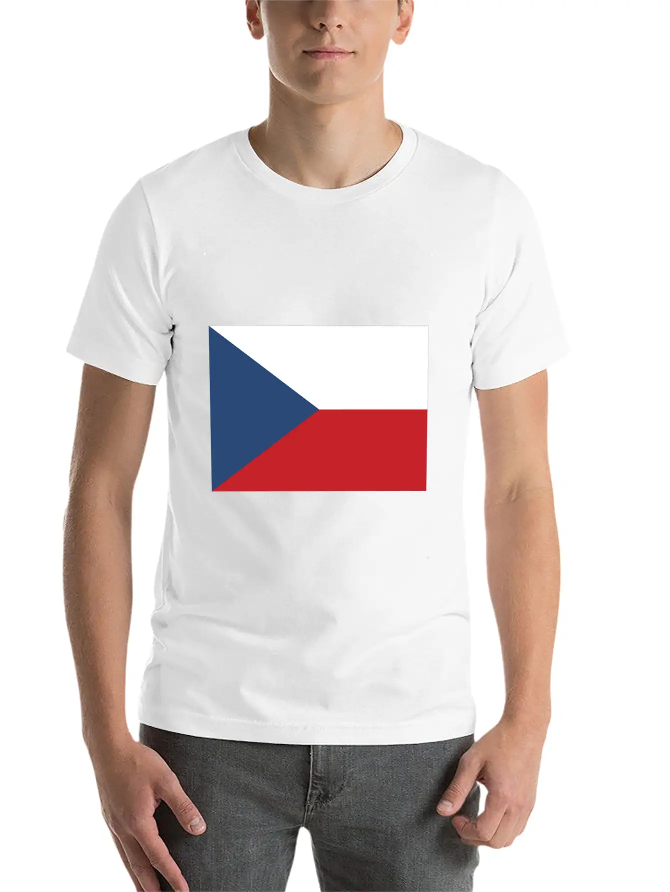 Flag Of Czechia, Flag Czechia, Czechia Flag Essential Unisex Summer Tee – Soft Cotton Casual Fit