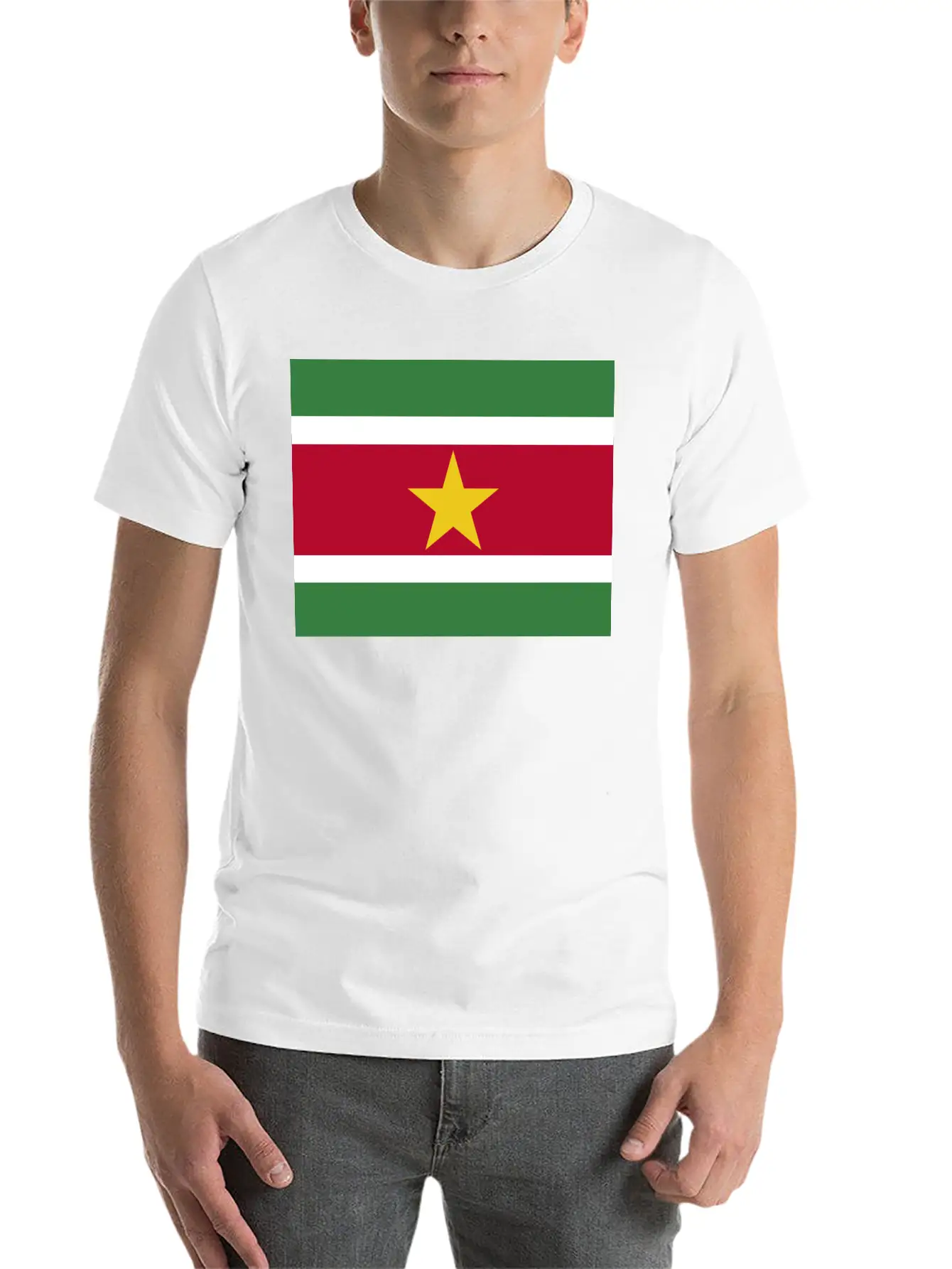 Flag Of Suriname (sr) Basic Graphic T-Shirt – Daily Comfort In Soft Cotton
