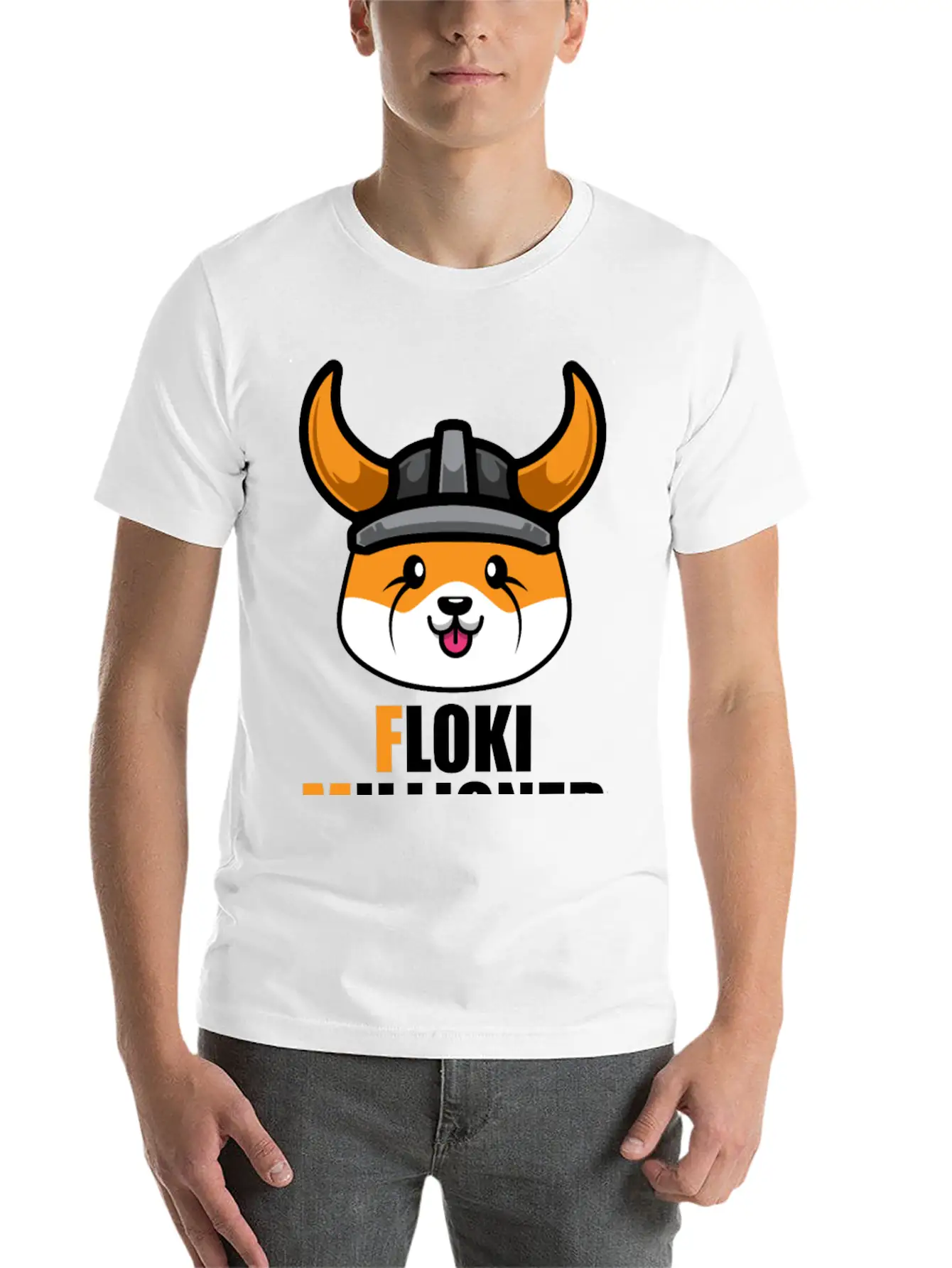 Floki Millionaire Floki Inu Token Coin, Crypto Stylish Everyday T-Shirt – Unisex Basic Cotton Tee