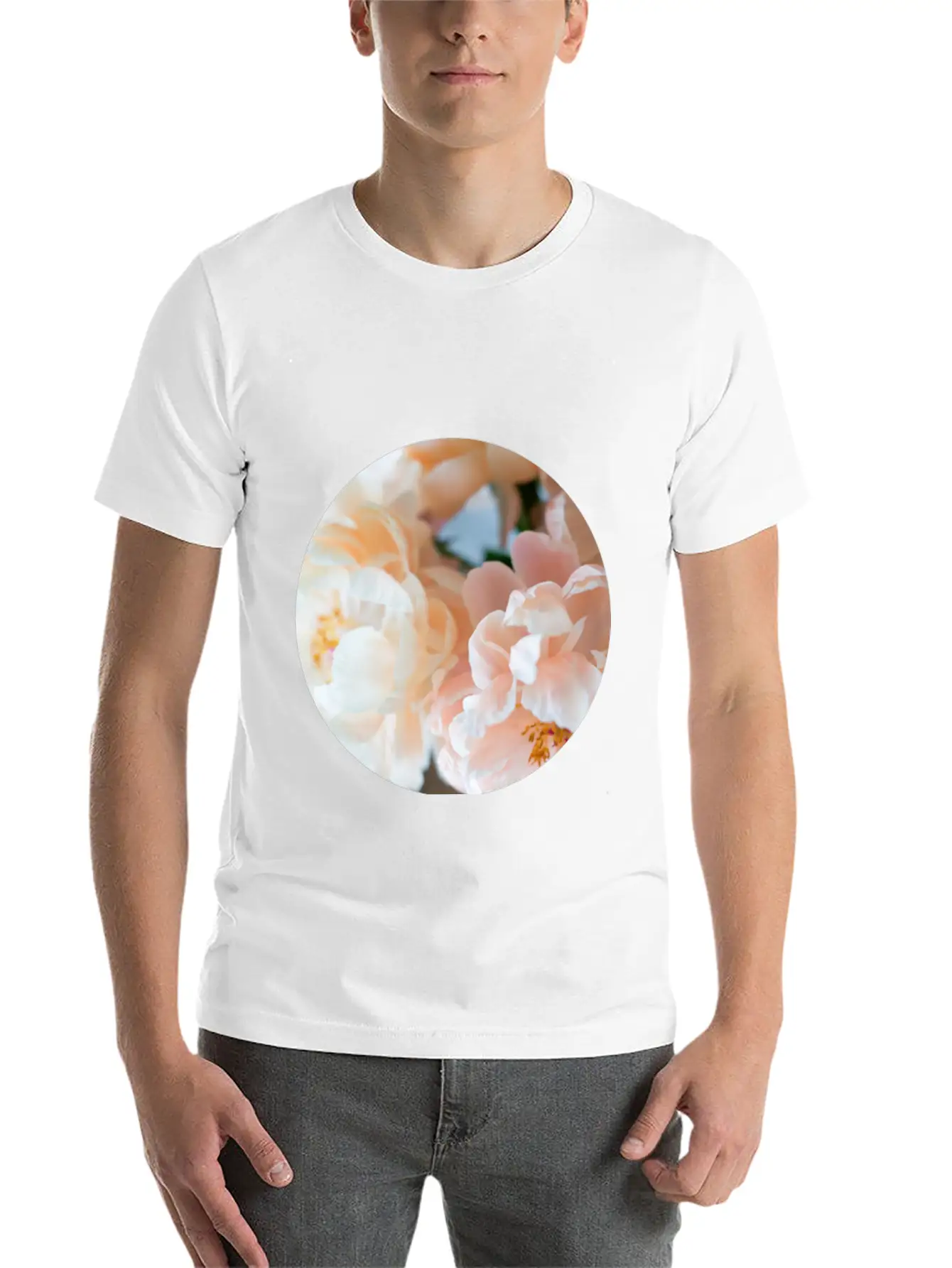 Flower Circle Stylish Everyday T-Shirt – Unisex Basic Cotton Tee