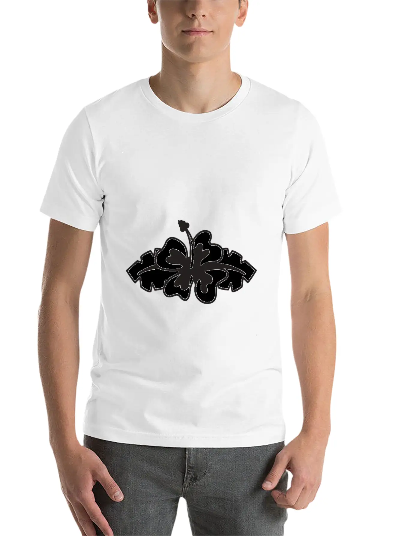 Flower Comfortable Minimalist Graphic Tee – Summer Style Essential