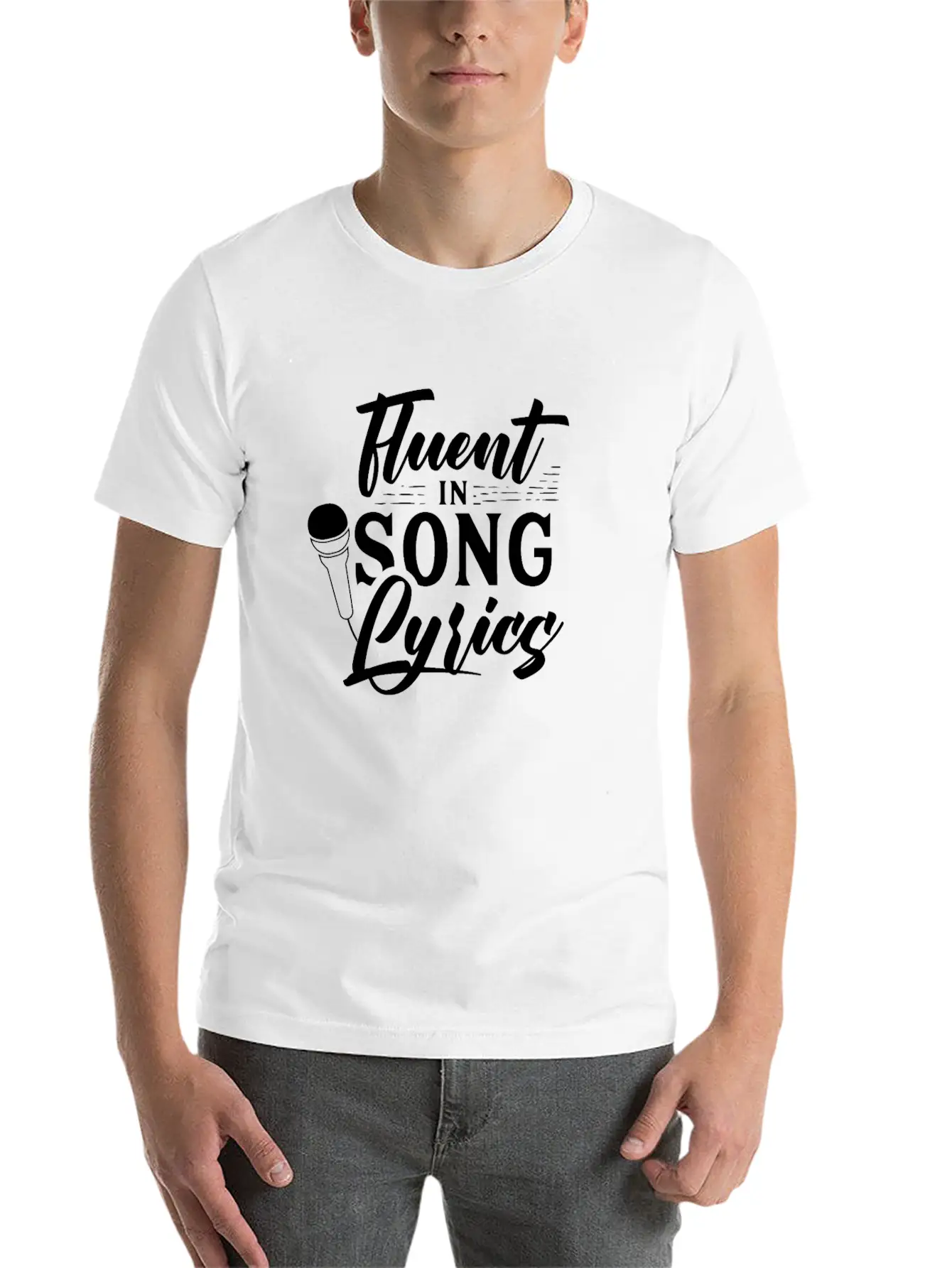 Fluent In Song Lyrics Singer Choir Singing Sing Stylish Everyday T-Shirt – Unisex Basic Cotton Tee