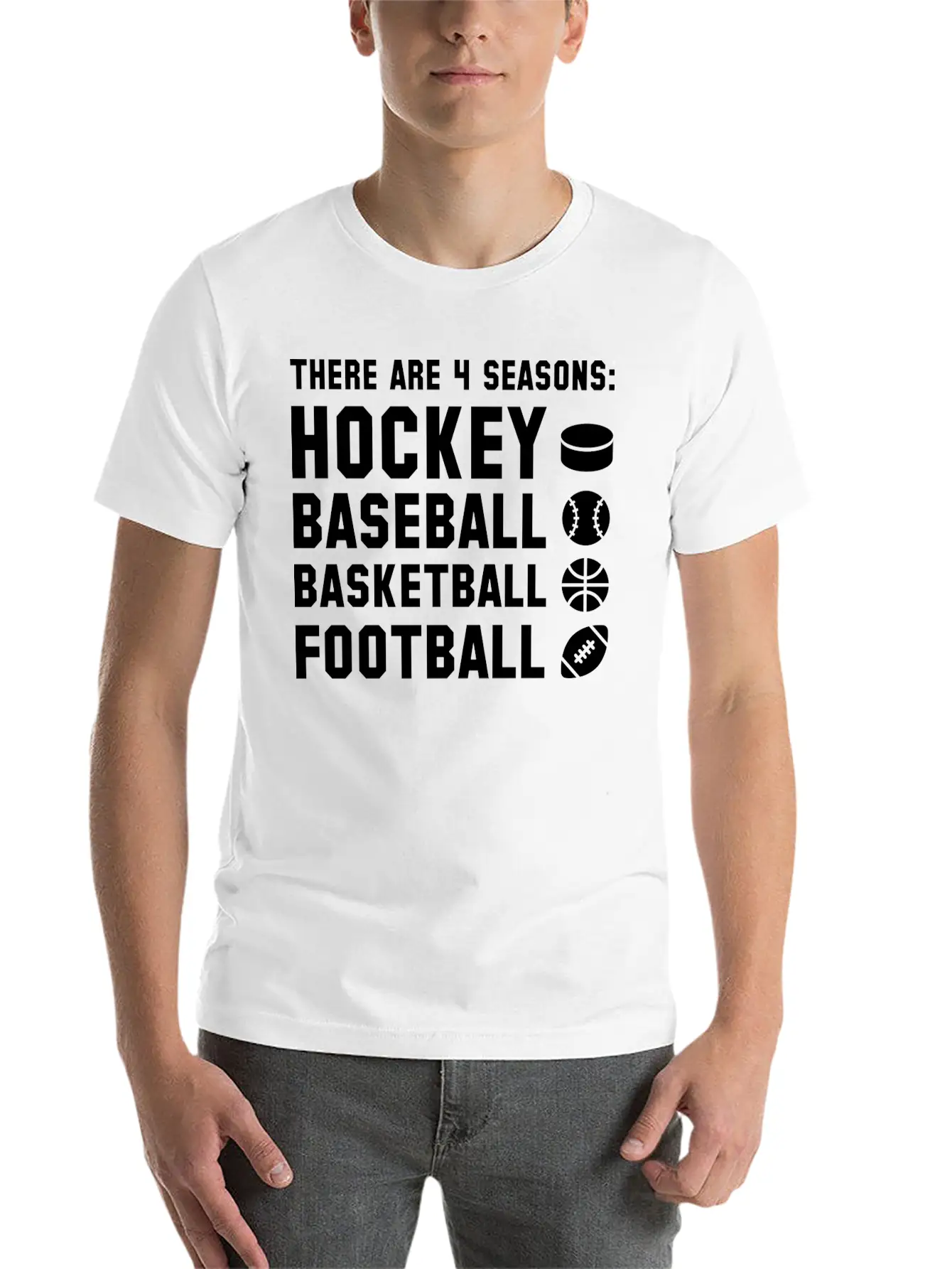 Four Seasons Sports Unisex Short Sleeve Soft Cotton T-Shirt – Casual Everyday Wear