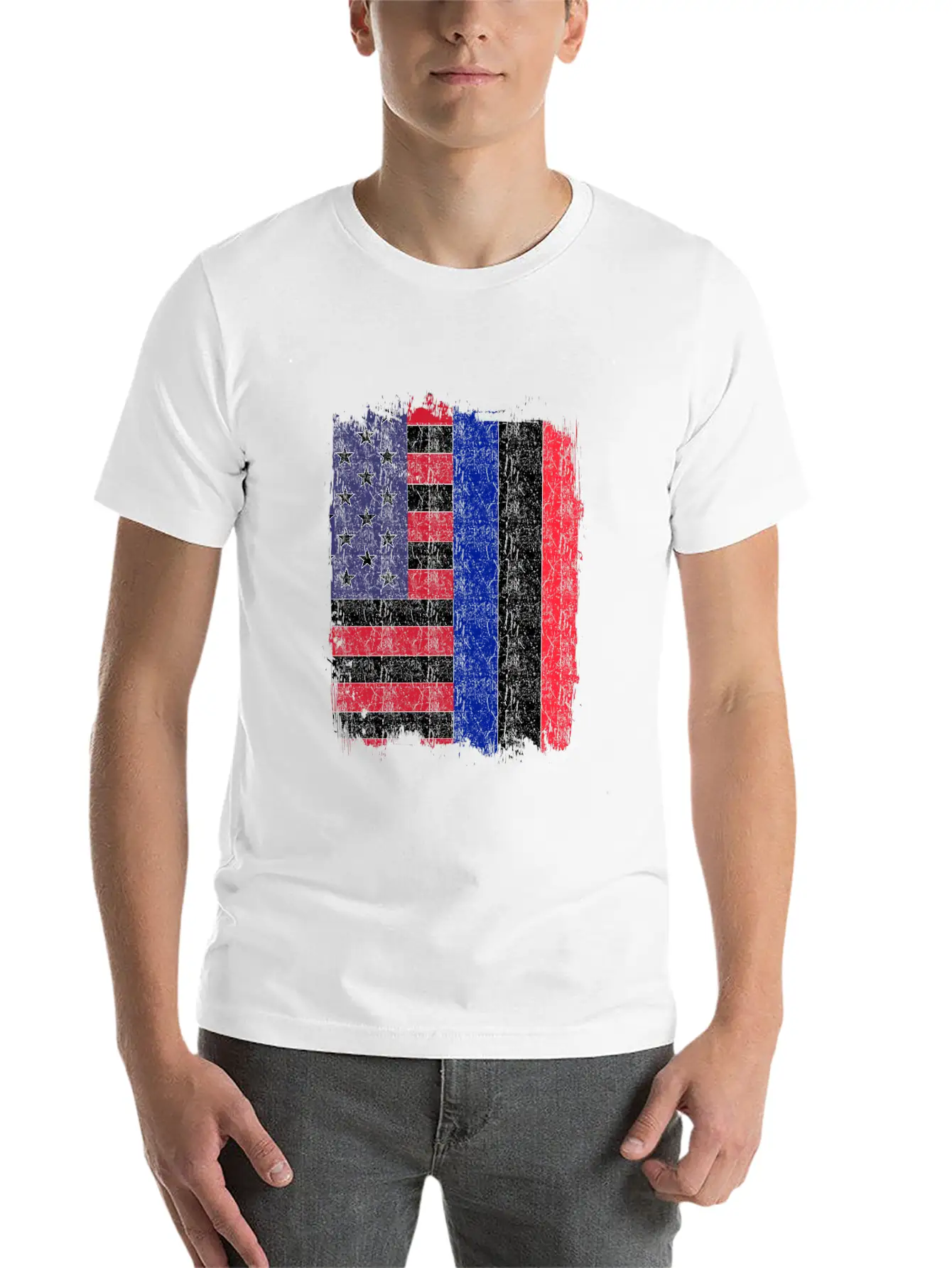 France USA French Flag Comfortable Minimalist Graphic Tee – Summer Style Essential