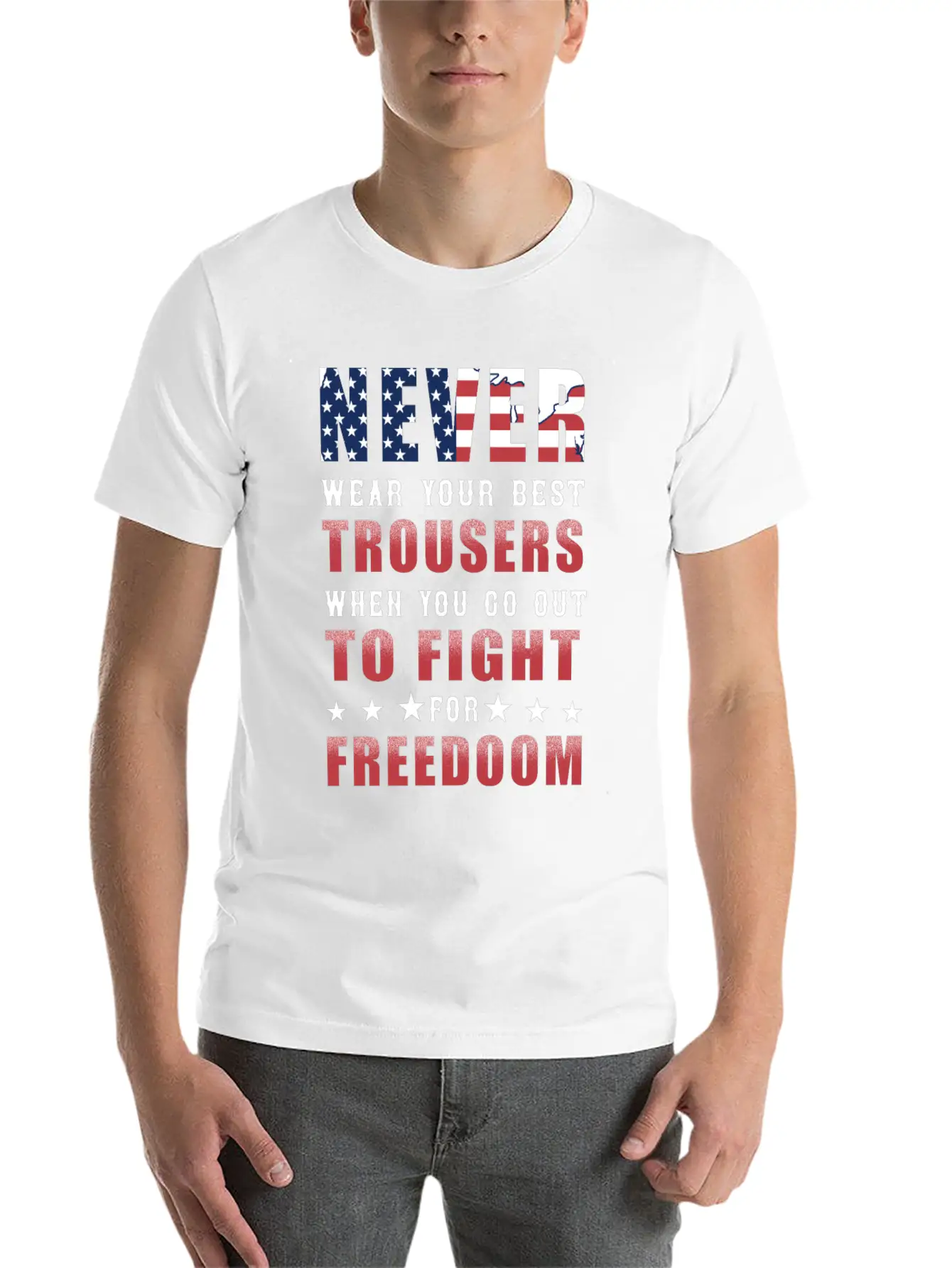 Freedom America Independence Pride Unisex Short Sleeve Soft Cotton T-Shirt – Casual Everyday Wear