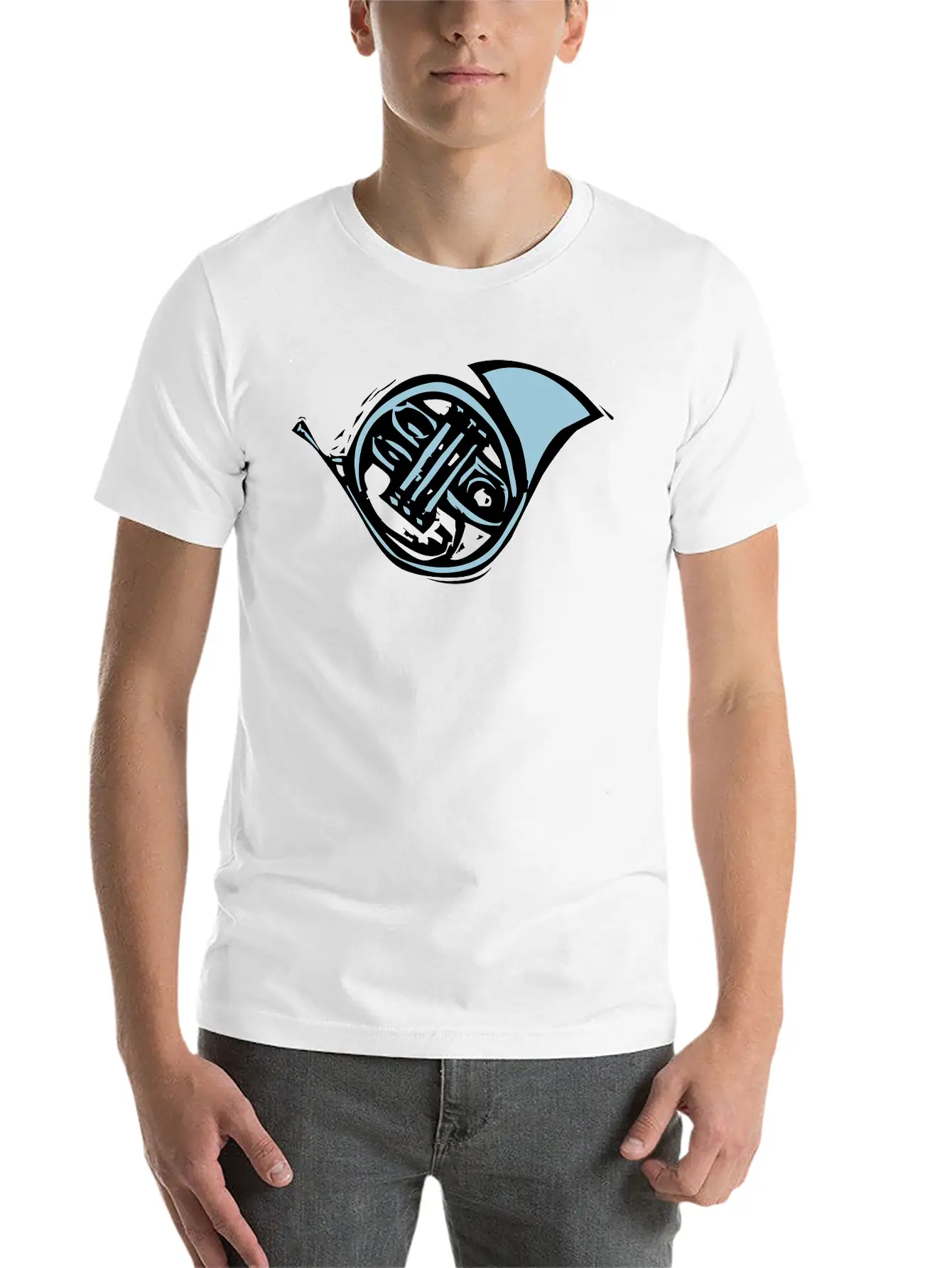 French Horn Stylish Everyday T-Shirt – Unisex Basic Cotton Tee