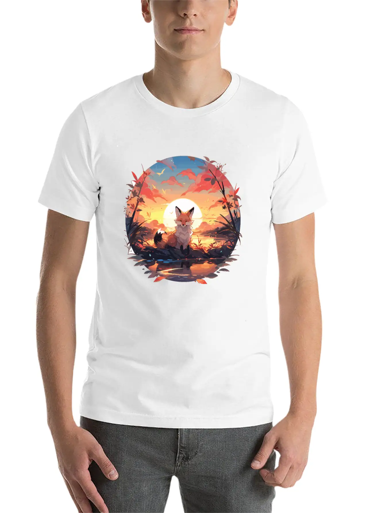 Fuchs Foxes Fox Children Fox Baby Animal Forest Stylish Everyday T-Shirt – Unisex Basic Cotton Tee