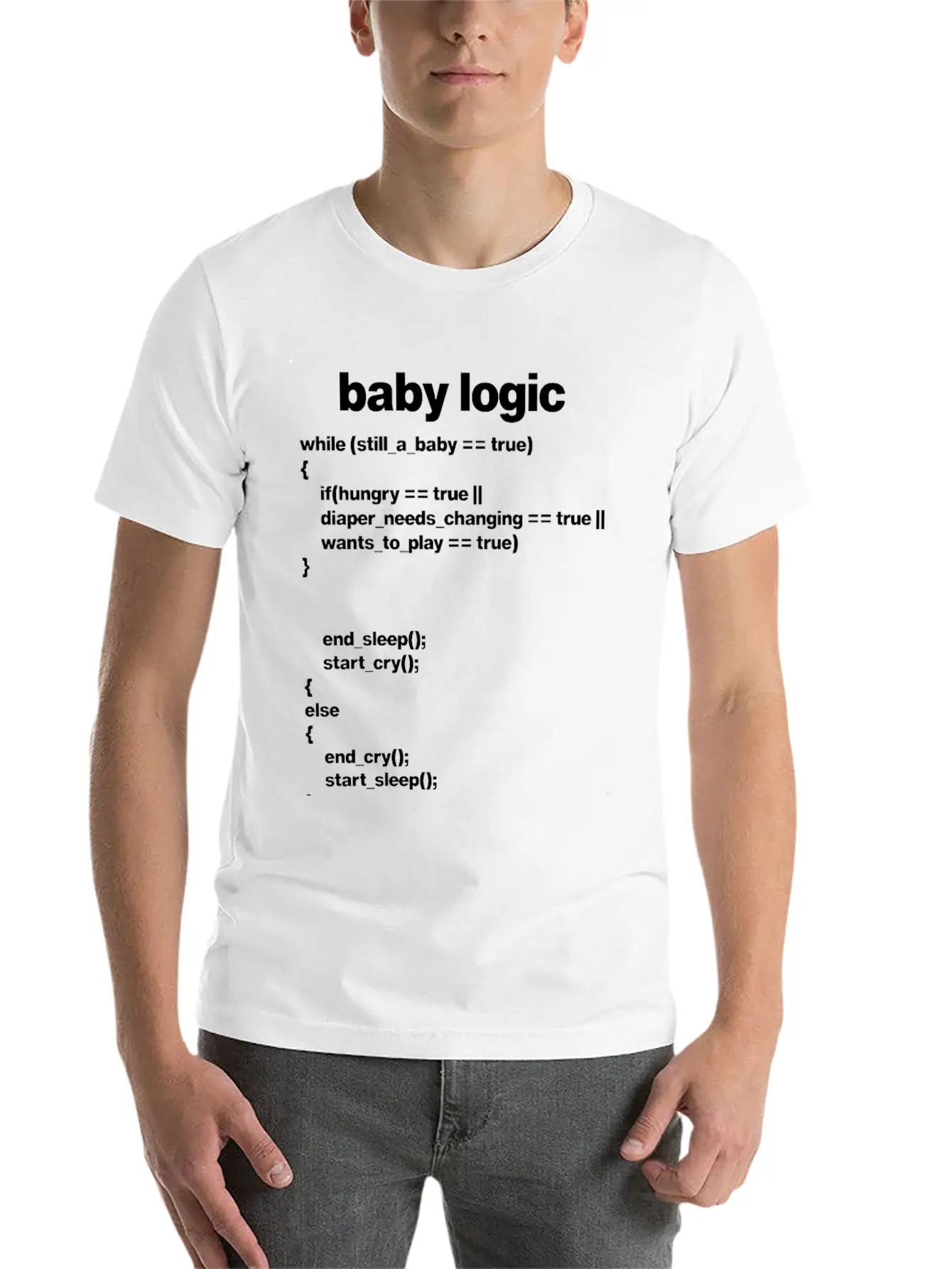 Funny Boss Coding Programmer Newborn Engineering Essential Unisex Summer Tee – Soft Cotton Casual Fit