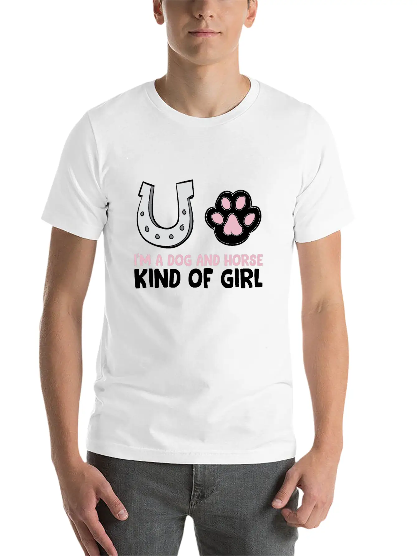 Funny Horse Lover Im A Dog And Horse Kind Of Girl Timeless Short Sleeve Tee – Comfy And Minimalist Design