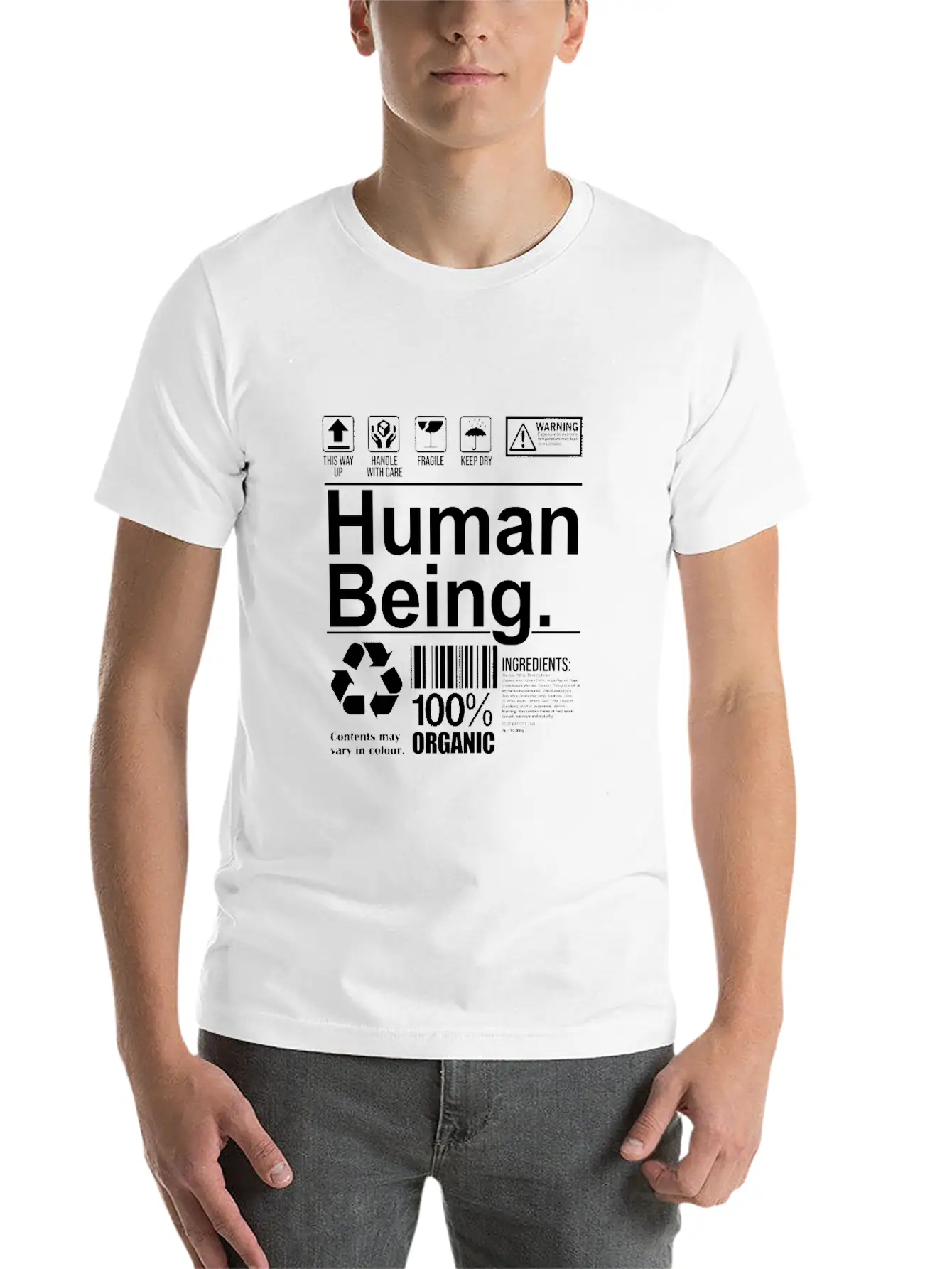Funny Human Being Gift Essential Unisex Summer Tee – Soft Cotton Casual Fit